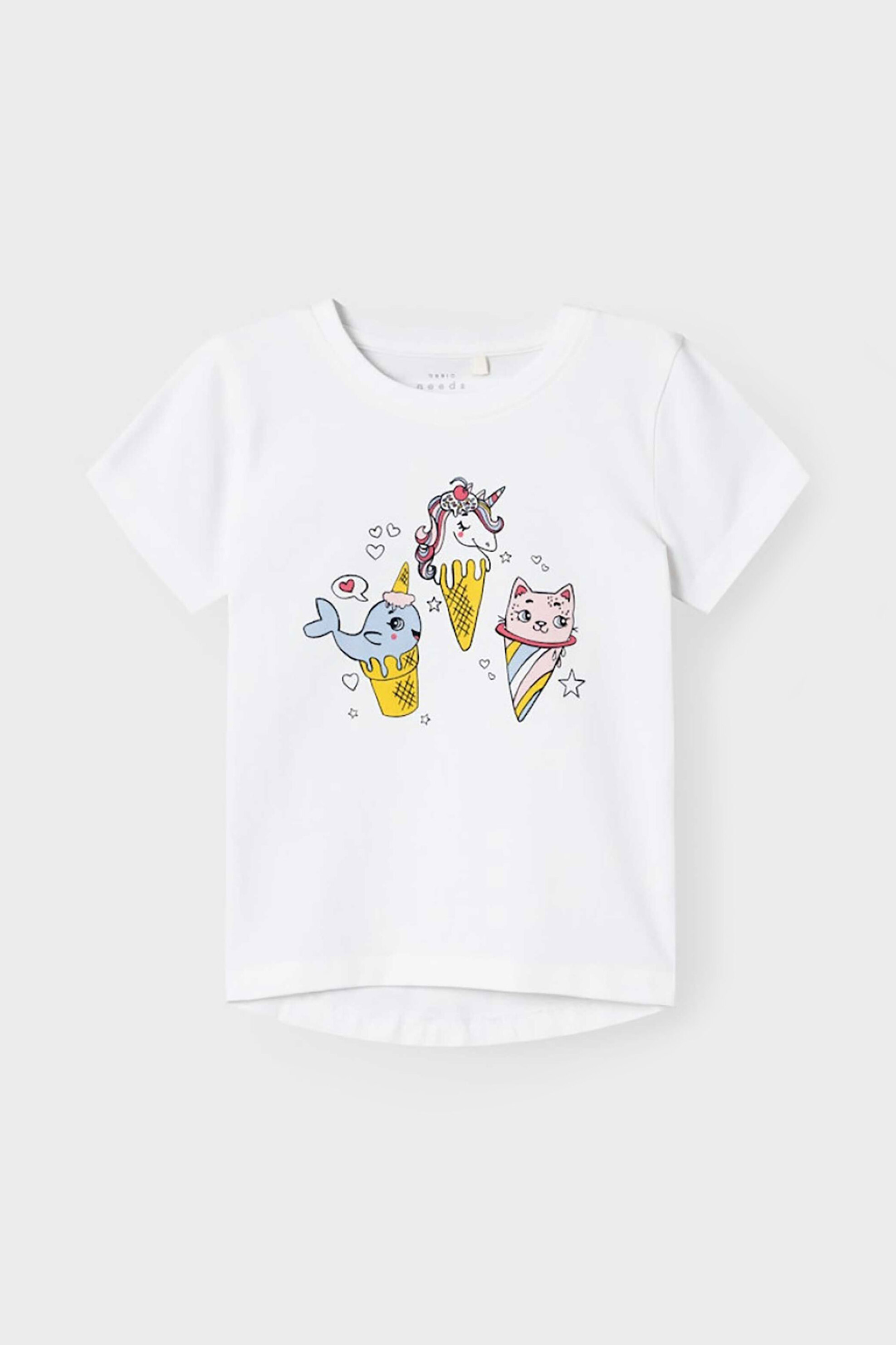 Παιδικά Ρούχα, Παπούτσια & Παιχνίδια > Παιδικά Ρούχα & Αξεσουάρ για Κορίτσια > Παιδικές Μπλούζες για Κορίτσια > Παιδικά T-Shirts για Κορίτσια Name It παιδικό T-shirt με graphic print Regular Fit - 13228145 Λευκό