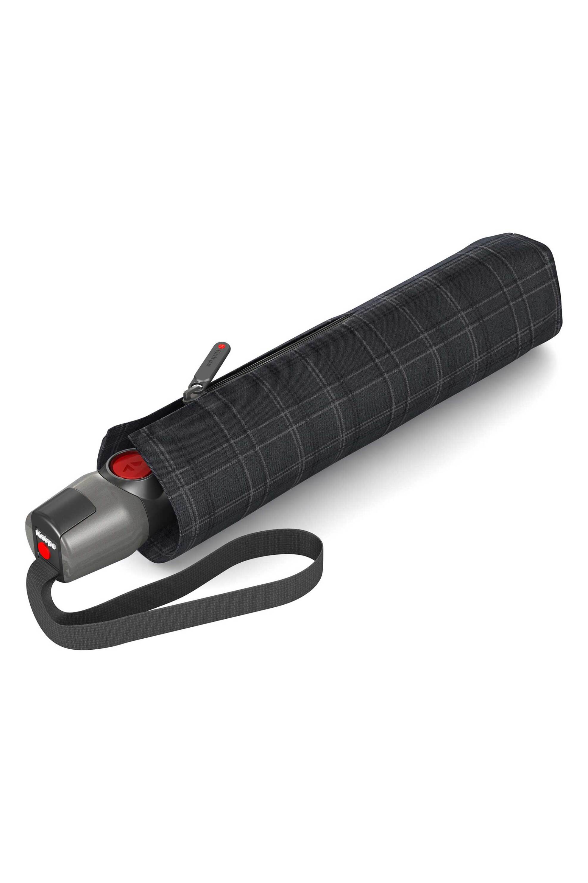 KNIRPS Knirps πτυσσόμενη ομπρέλα με καρό σχέδιο και λουράκι καρπού "T.200 Duomatic" - KNUT32017602