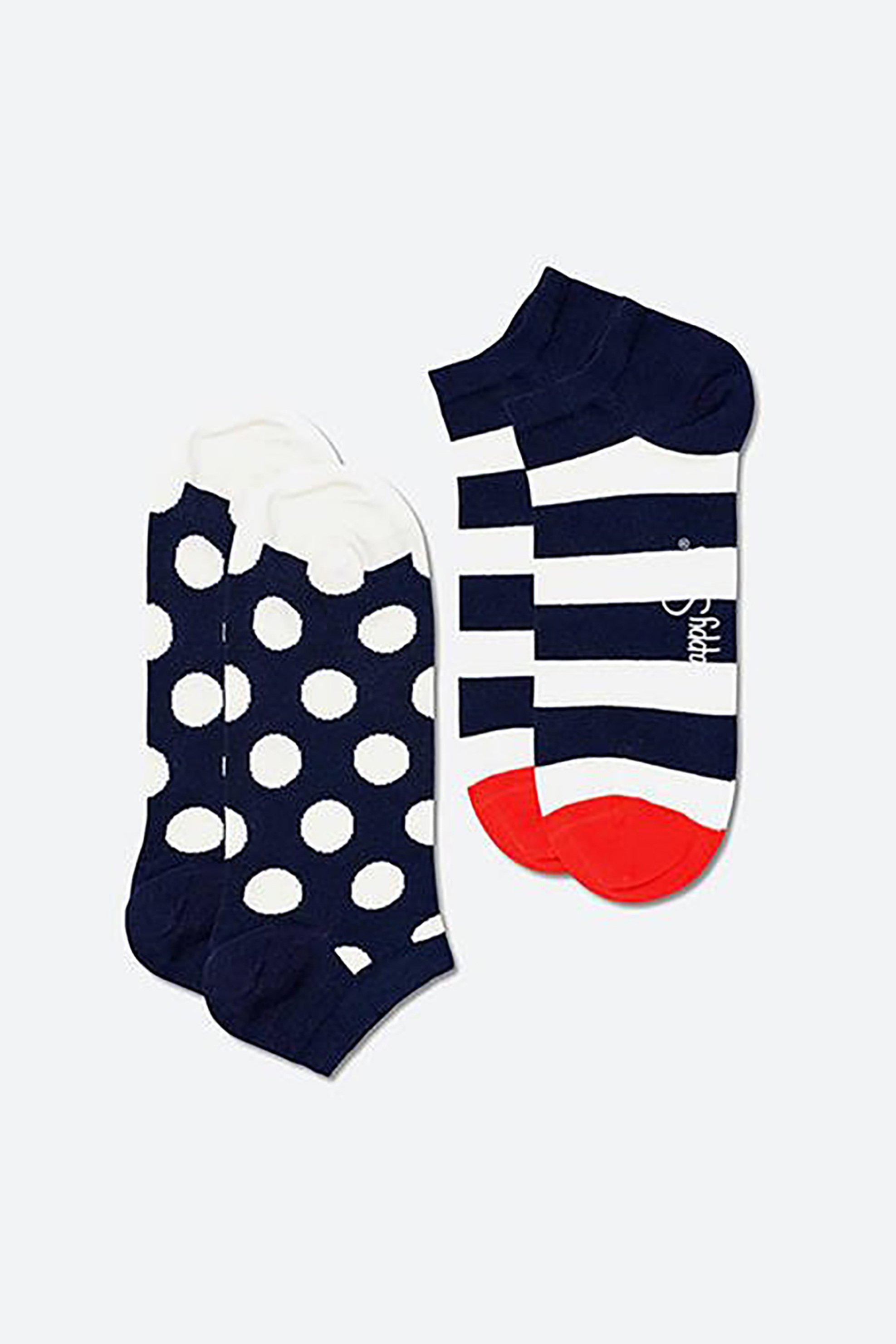 HAPPY SOCKS Happy Socks unisex κοντές κάλτσες σε διάφορα σχέδια (Σετ 2 τεμάχια) - BDS02-6500 Μαύρο