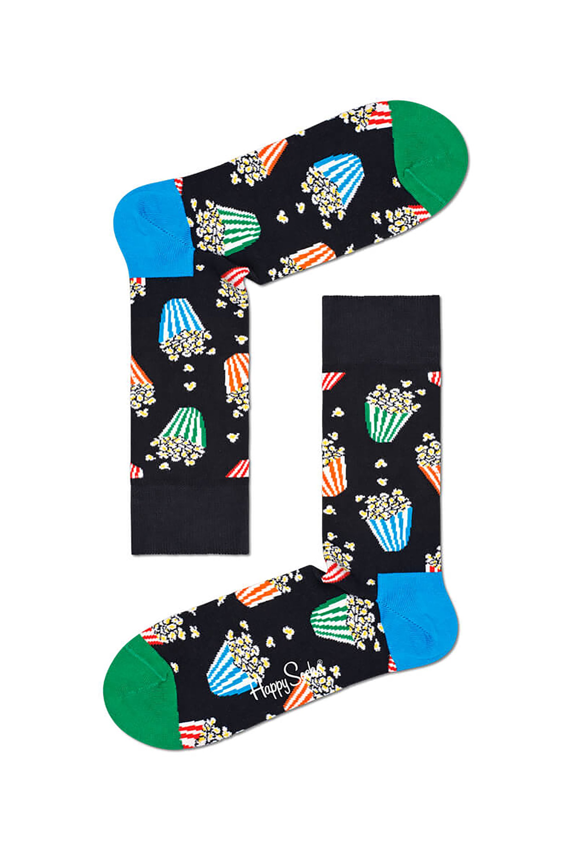HAPPY SOCKS Happy Socks unisex κάλτσες "Pop-corn" - POP01-9300 Μαύρο