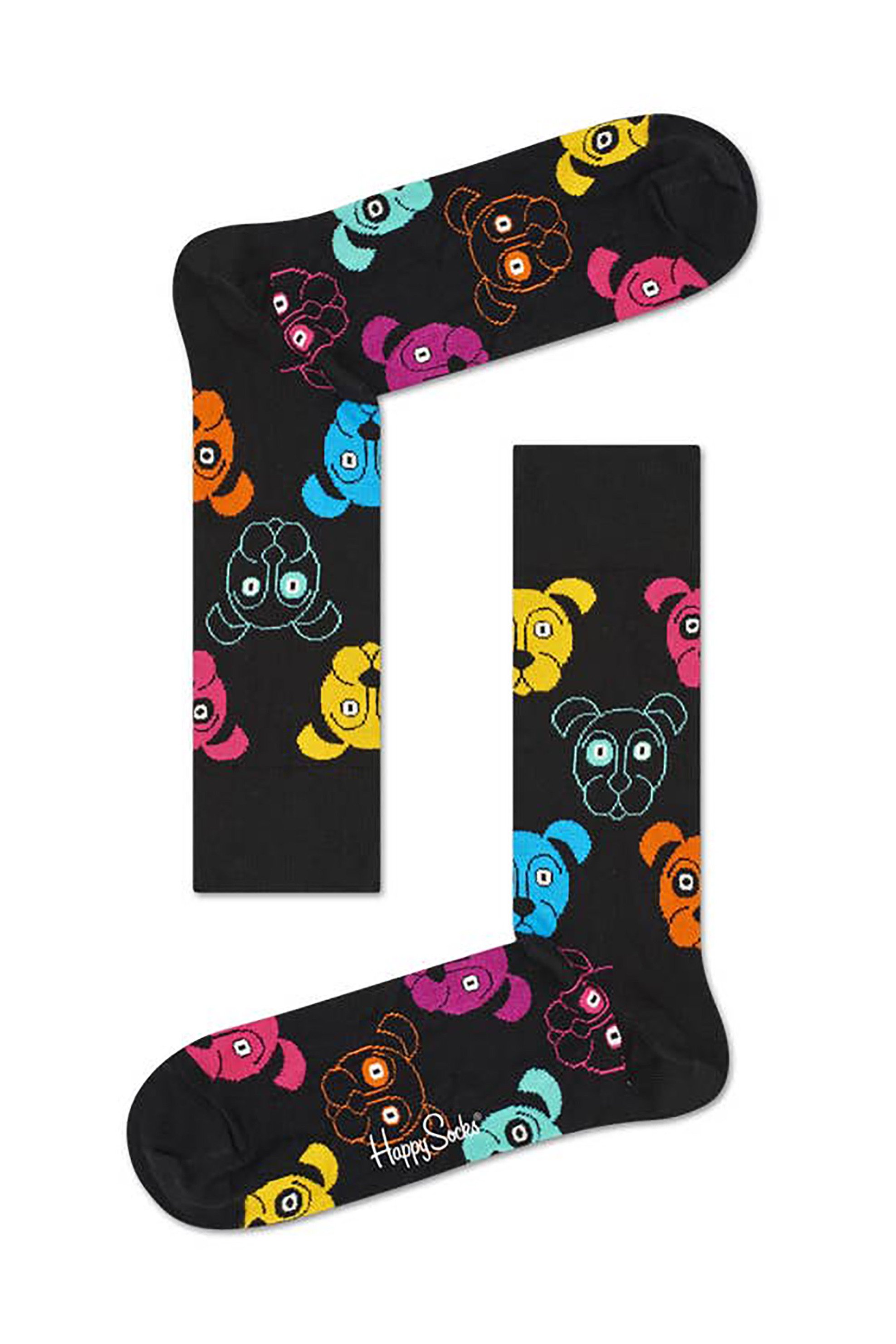 HAPPY SOCKS Happy Socks unisex κάλτσες "Dog" - DOG01-9050 Μαύρο