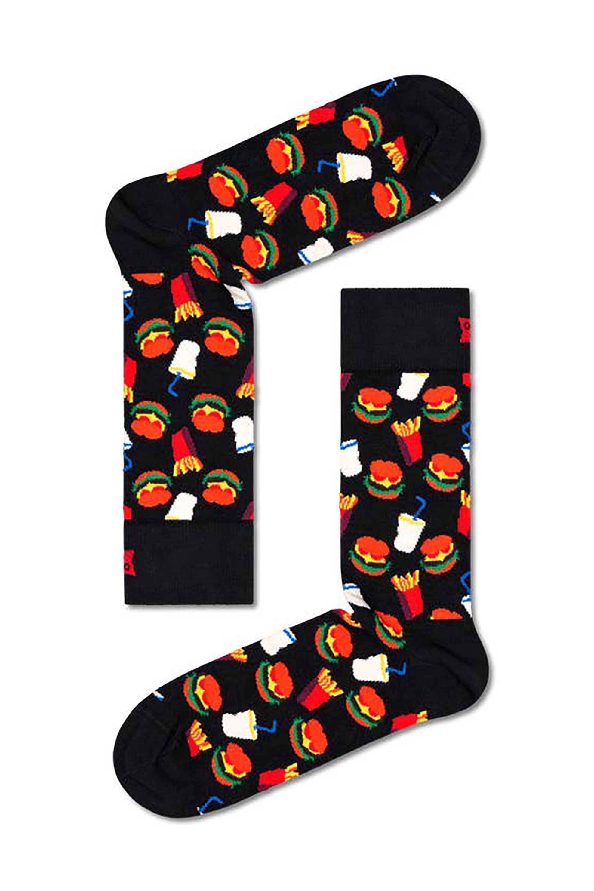 HAPPY SOCKS Happy Socks unisex κάλτσες "Hamburger" - HAM01-9050 Μαύρο