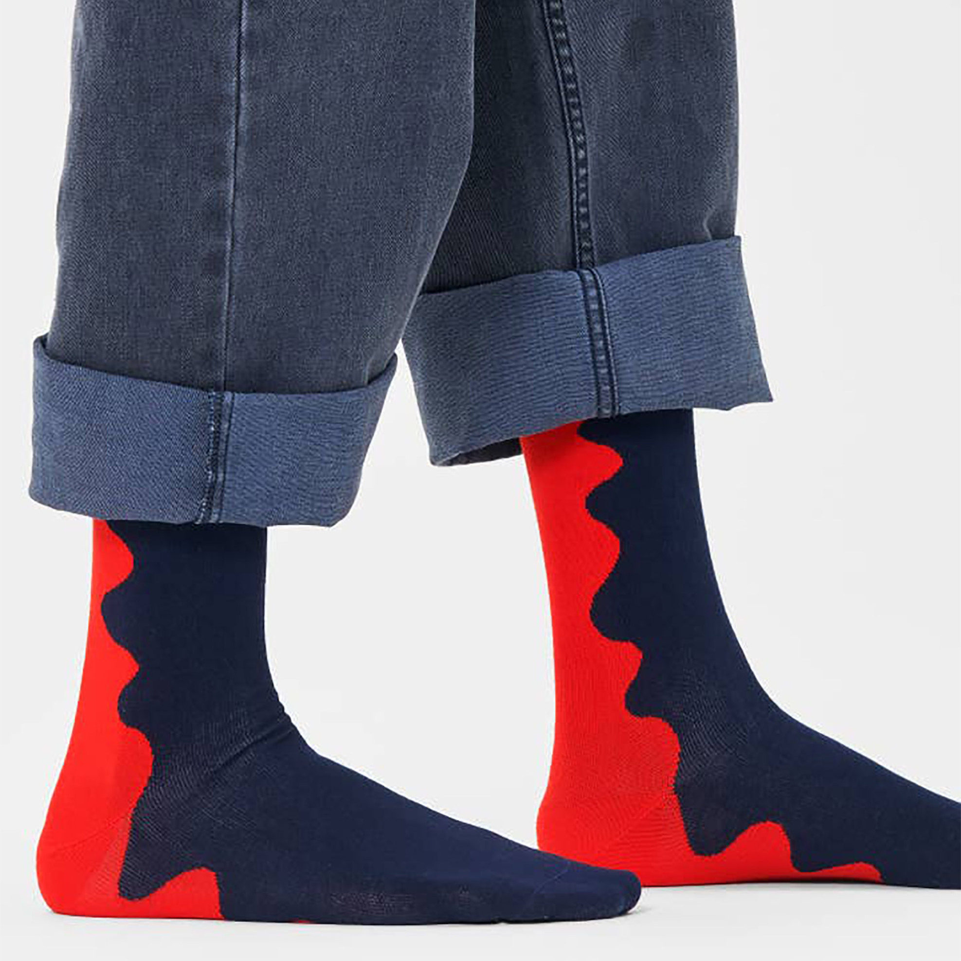Happy Socks unisex κάλτσες "Wave" - WAV01-6500 Κόκκινο φωτογραφία