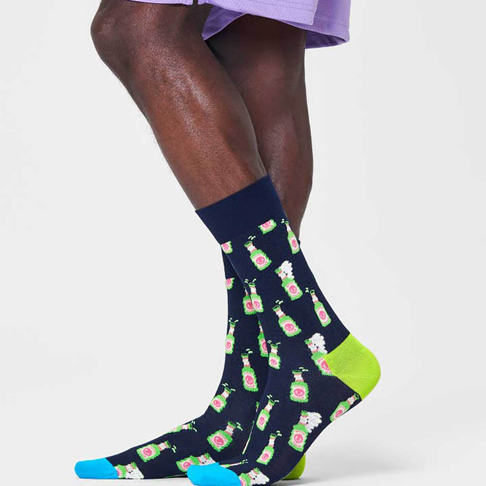 Happy Socks unisex κάλτσες "Beer" - BEE01-6500 Μαύρο φωτογραφία