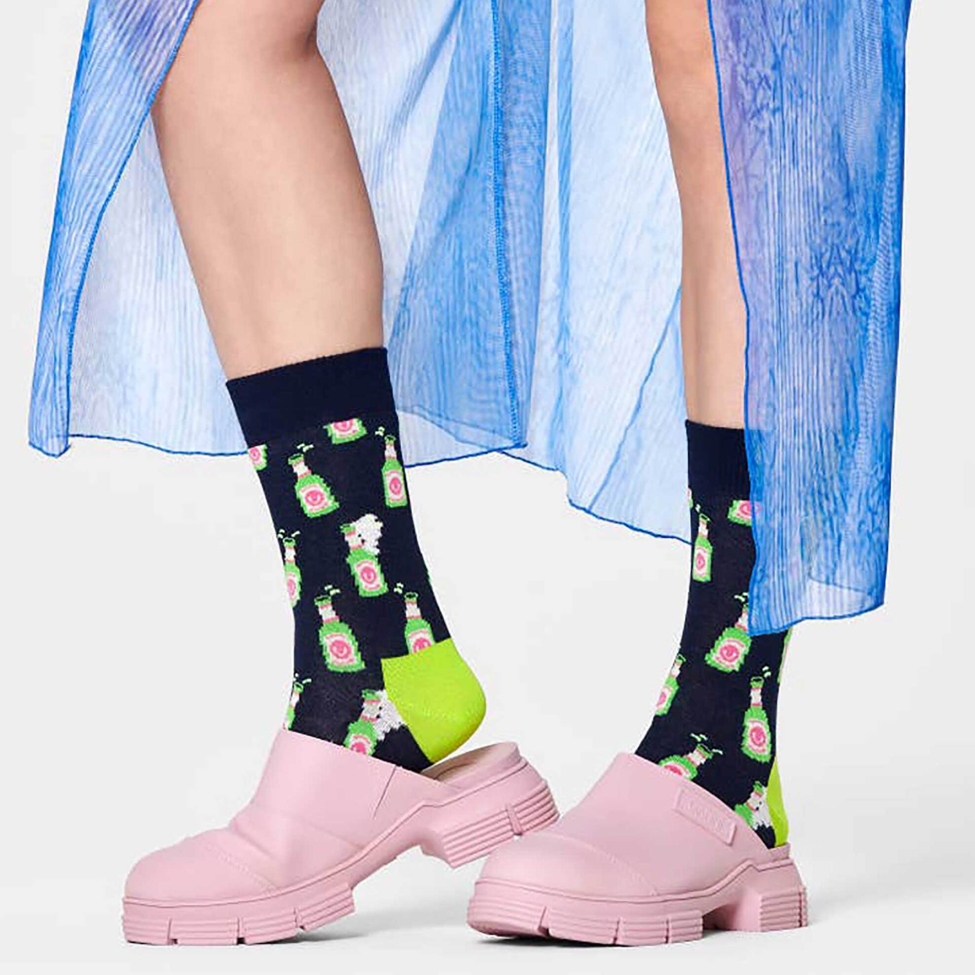 Happy Socks unisex κάλτσες "Beer" - BEE01-6500 Μαύρο φωτογραφία