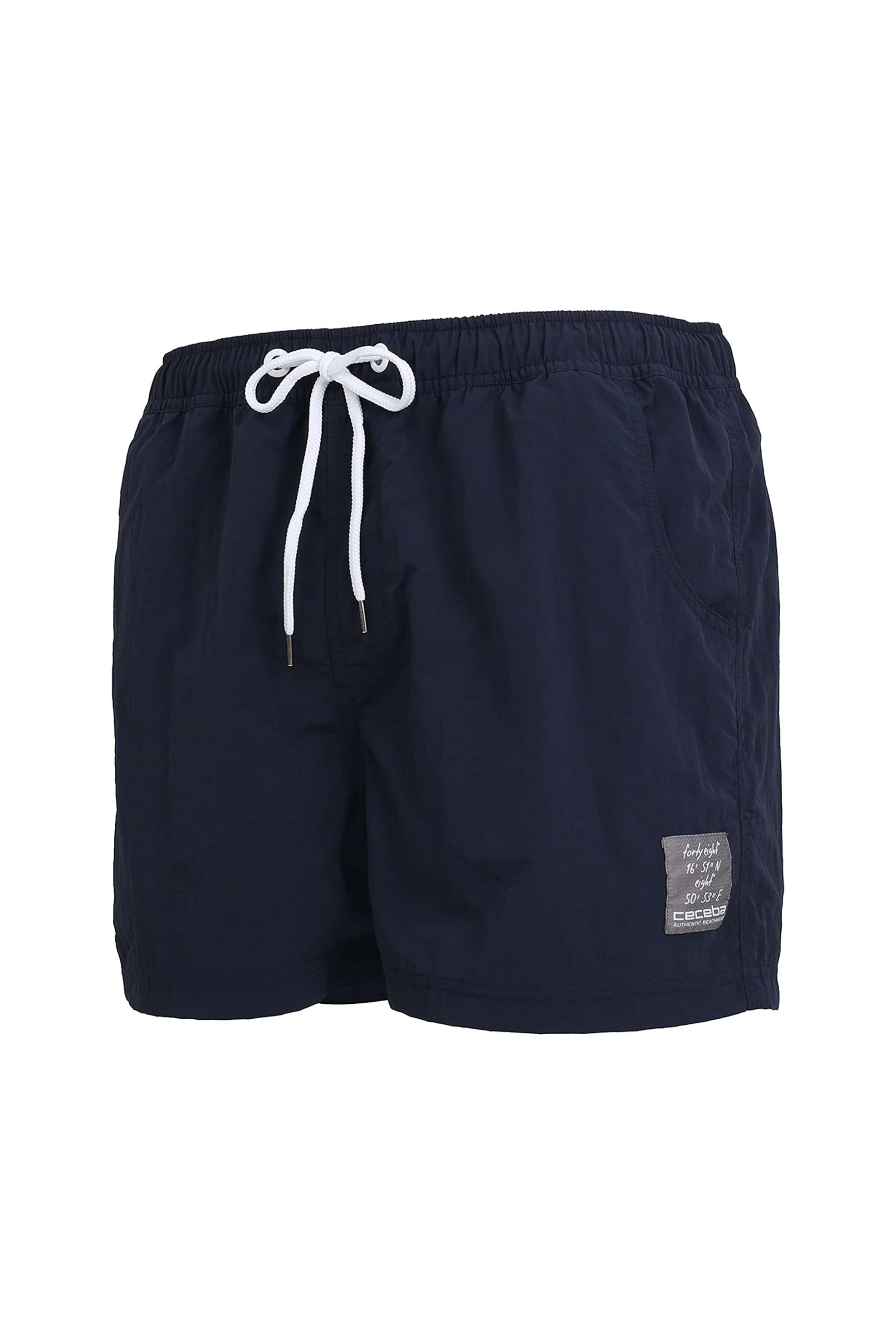Ceceba ανδρικό μαγιό μονόχρωμο Loose Fit (M-3XL) - 80025-5500-S3ΧL Μπλε Σκούρο φωτογραφία