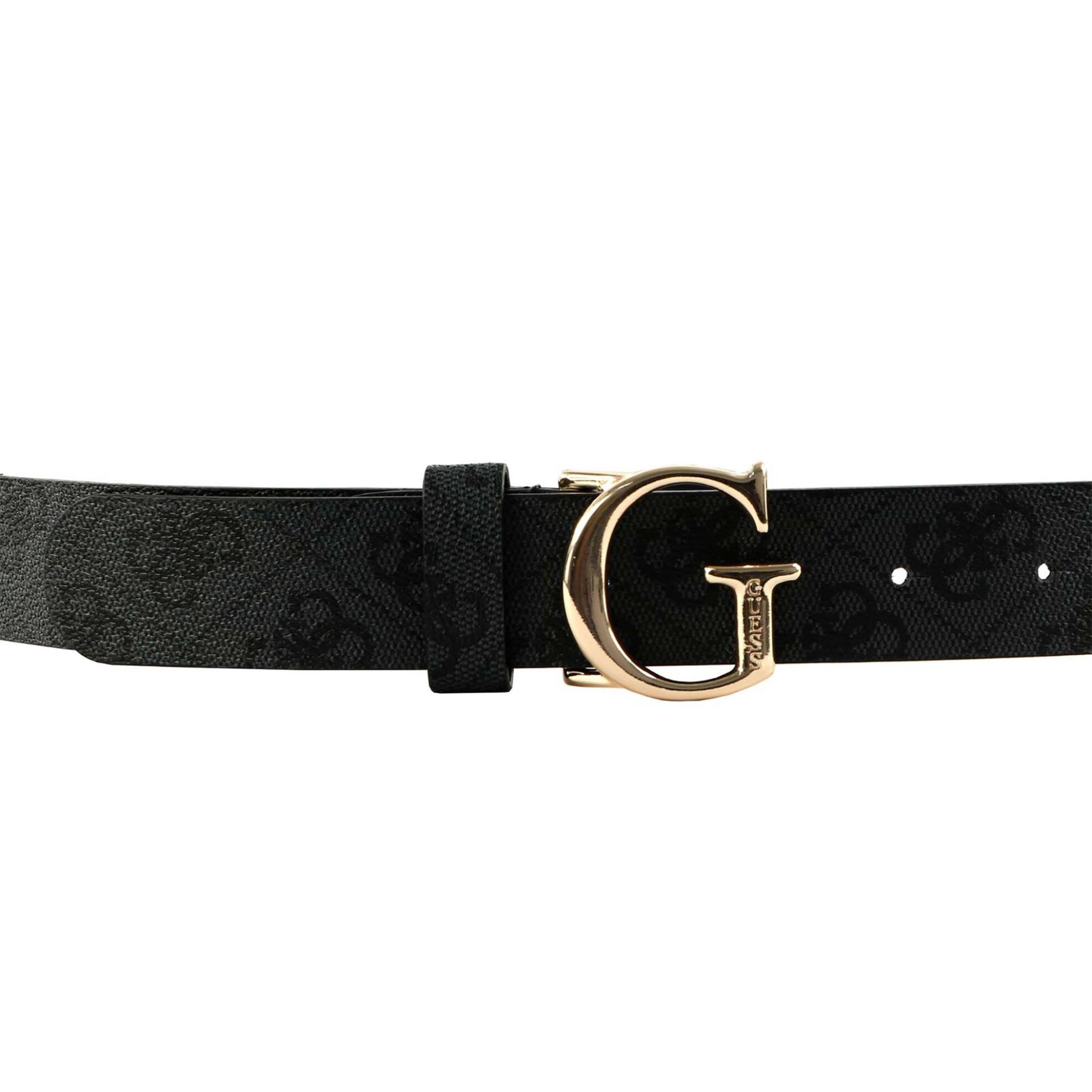 Guess γυναικεία ζώνη μονόχρωμη με contrast monogram print "Vikky" - BW7862P3430 Ανθρακί φωτογραφία