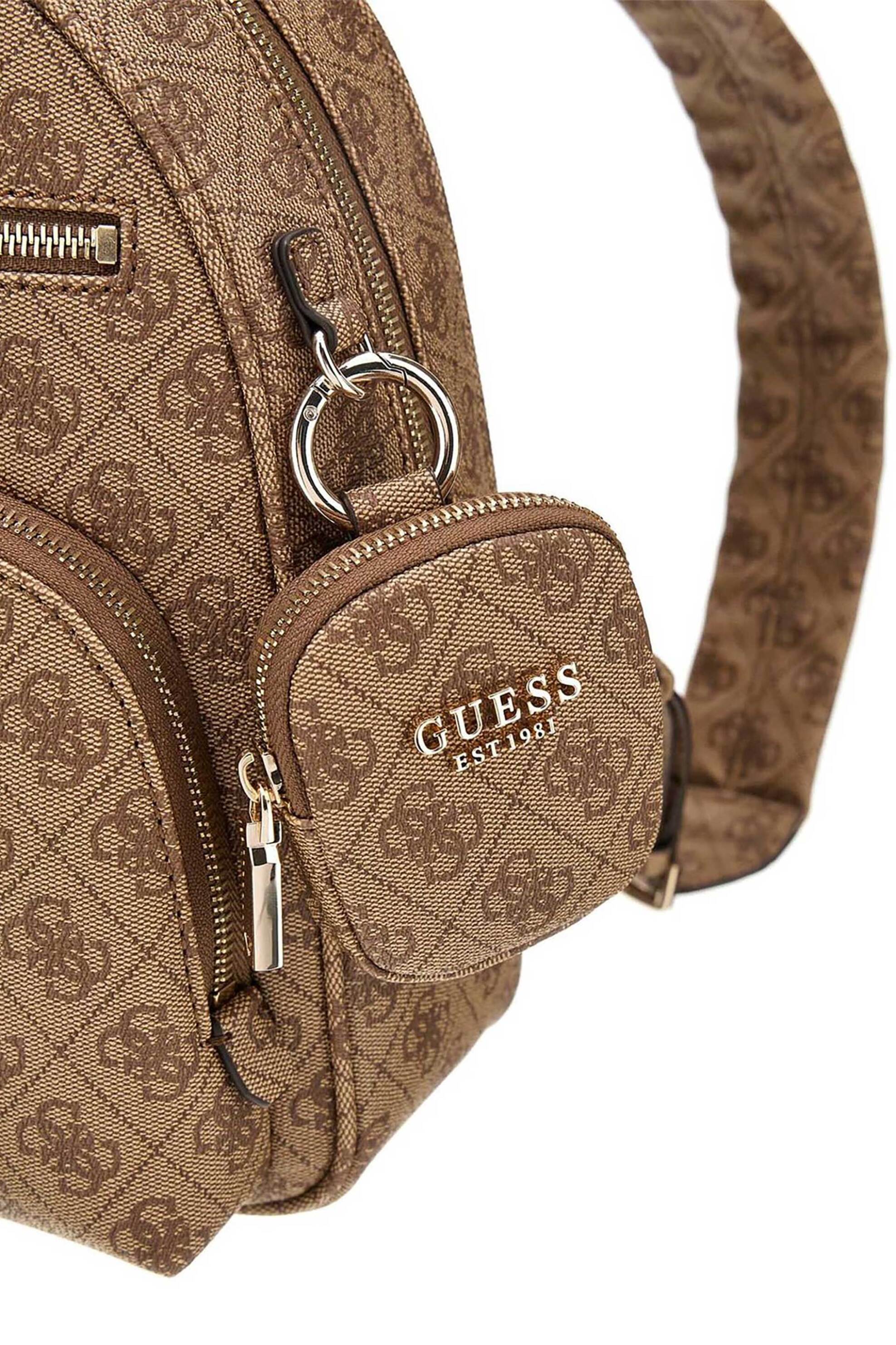 Guess γυναικείο σακίδιο πλάτης με all-over logo print "Power Play II" - HWSL7124350 Καφέ Ανοιχτό φωτογραφία