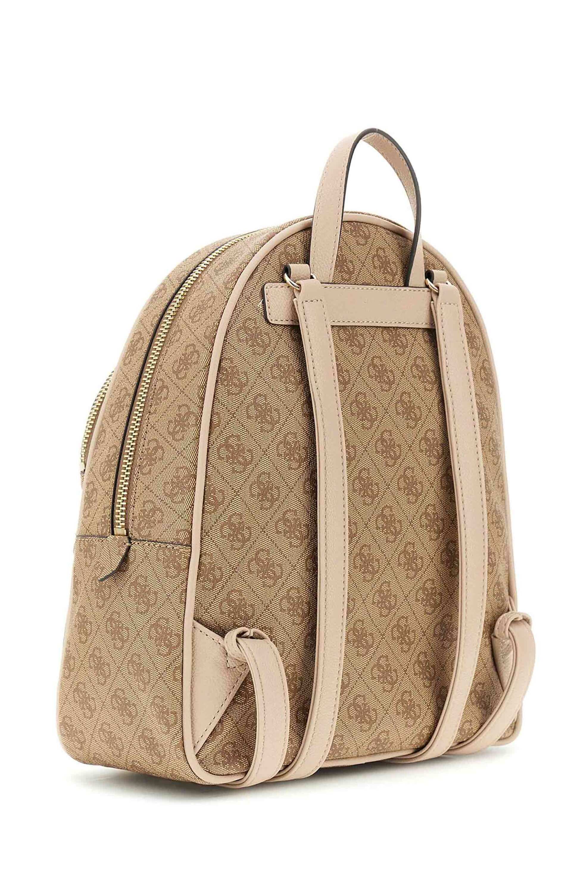 Guess γυναικείο σακίδιο πλάτης με all-over logo print "Manhattan II" - HWSG7118330 Καφέ Ανοιχτό φωτογραφία