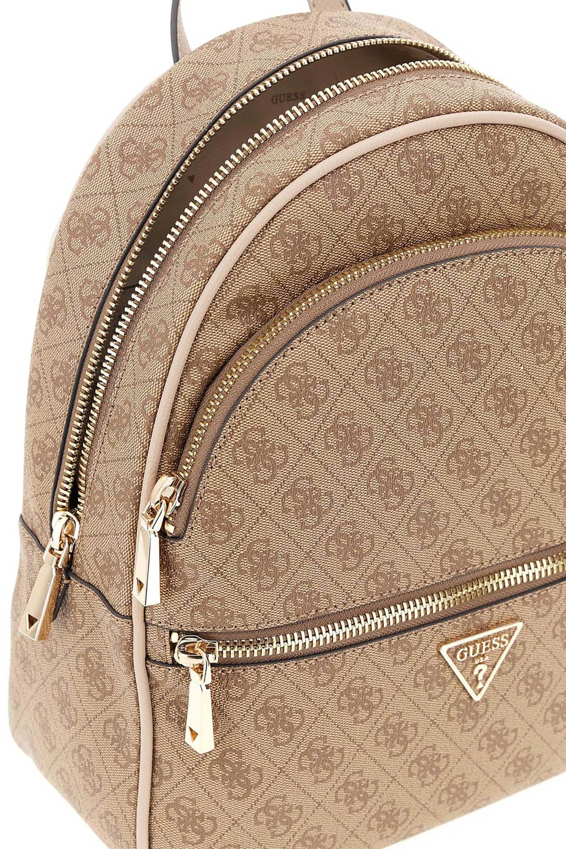 Guess γυναικείο σακίδιο πλάτης με all-over logo print "Manhattan II" - HWSG7118330 Καφέ Ανοιχτό φωτογραφία