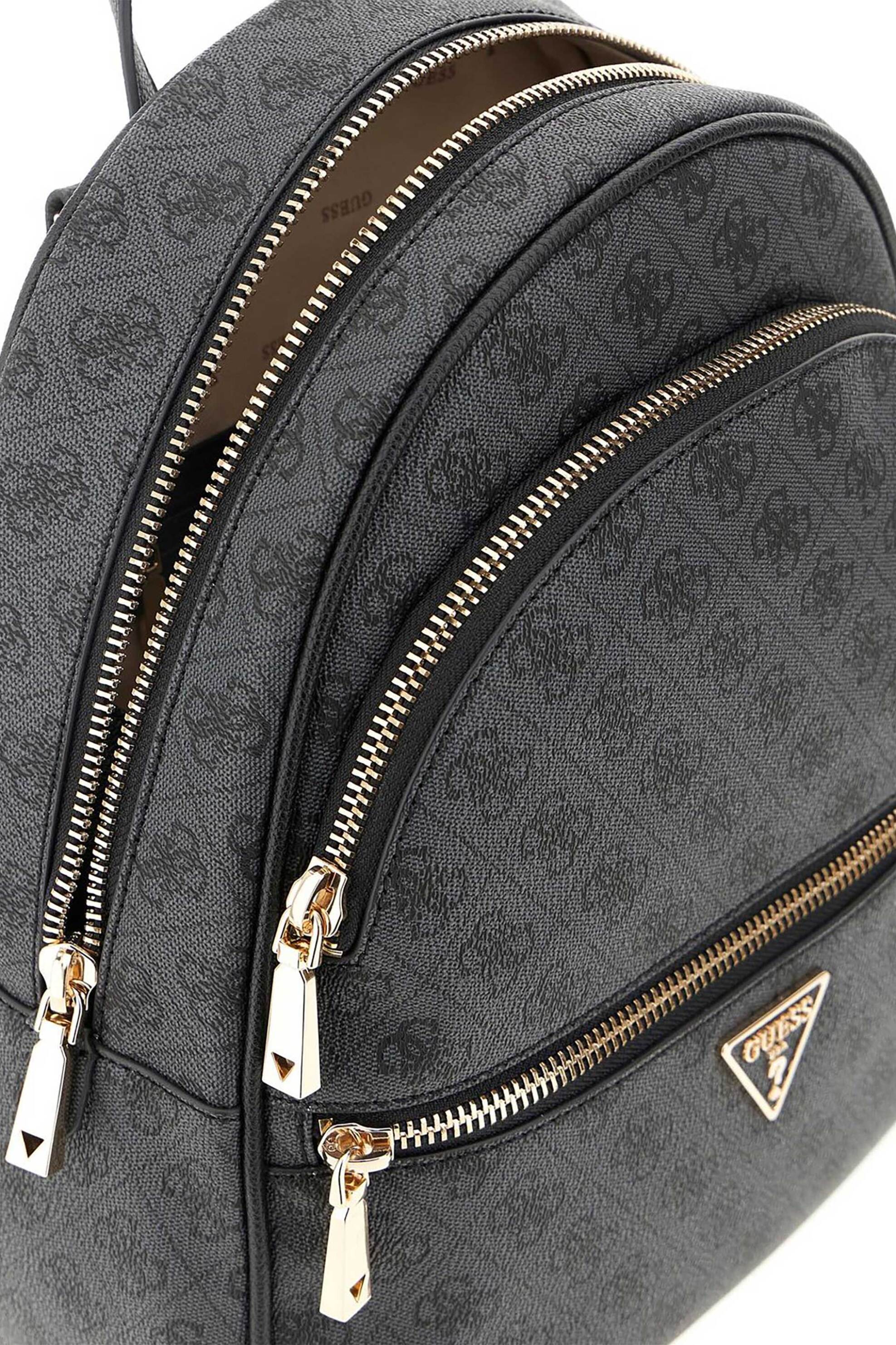 Guess γυναικείο σακίδιο πλάτης με all-over logo print "Manhattan II" - HWSG7118330 Ανθρακί φωτογραφία