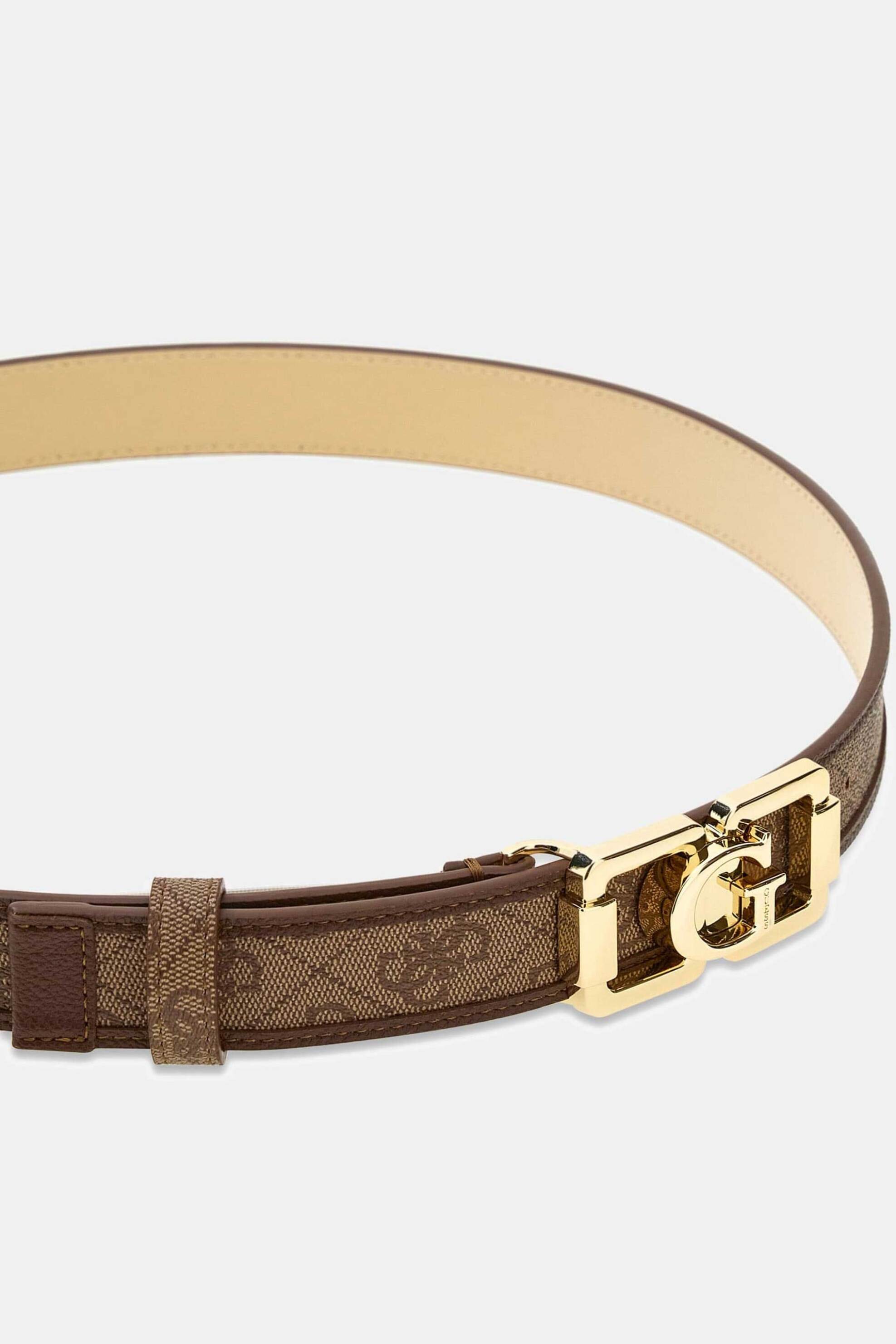 Guess γυναικεία ζώνη με all-over logo print και αγκράφα "Karnilla" - BW9334P6130 Καφέ Ανοιχτό φωτογραφία