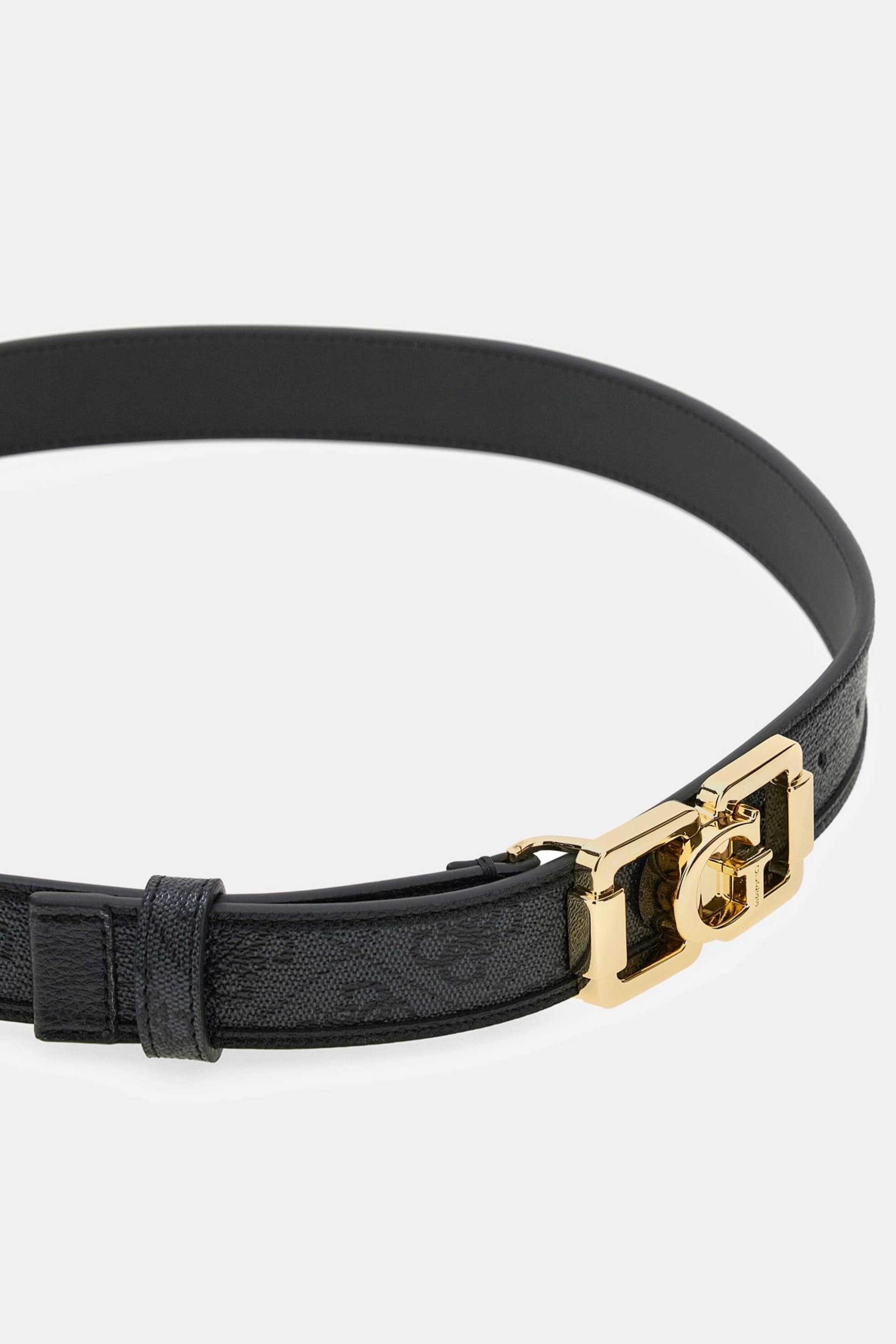 Guess γυναικεία ζώνη με all-over logo print και αγκράφα "Karnilla" - BW9334P6130 Ανθρακί φωτογραφία