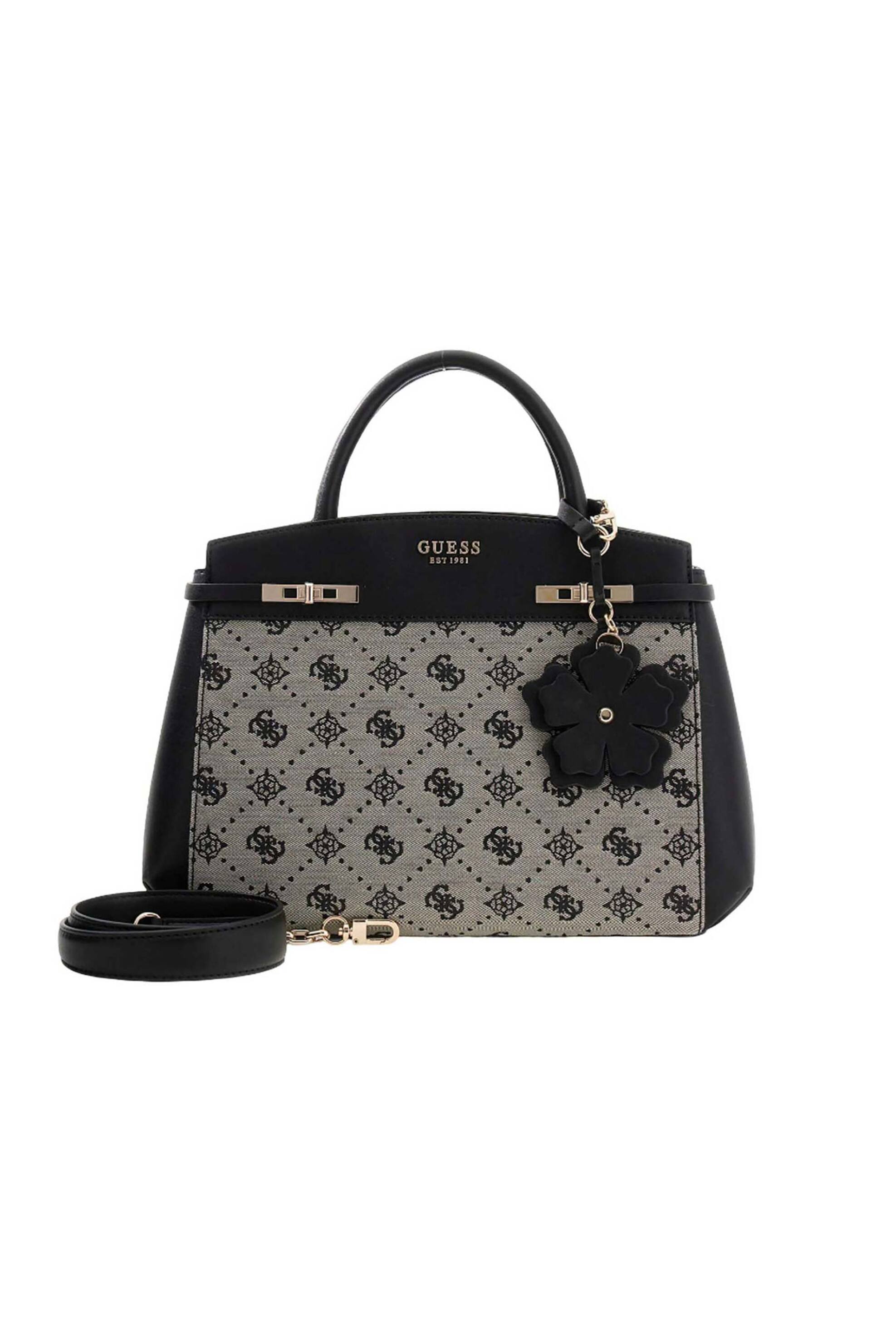 Guess γυναικεία τσάντα χειρός με all-over logo print "Melinda" - HWJP9902060 Μαύρο