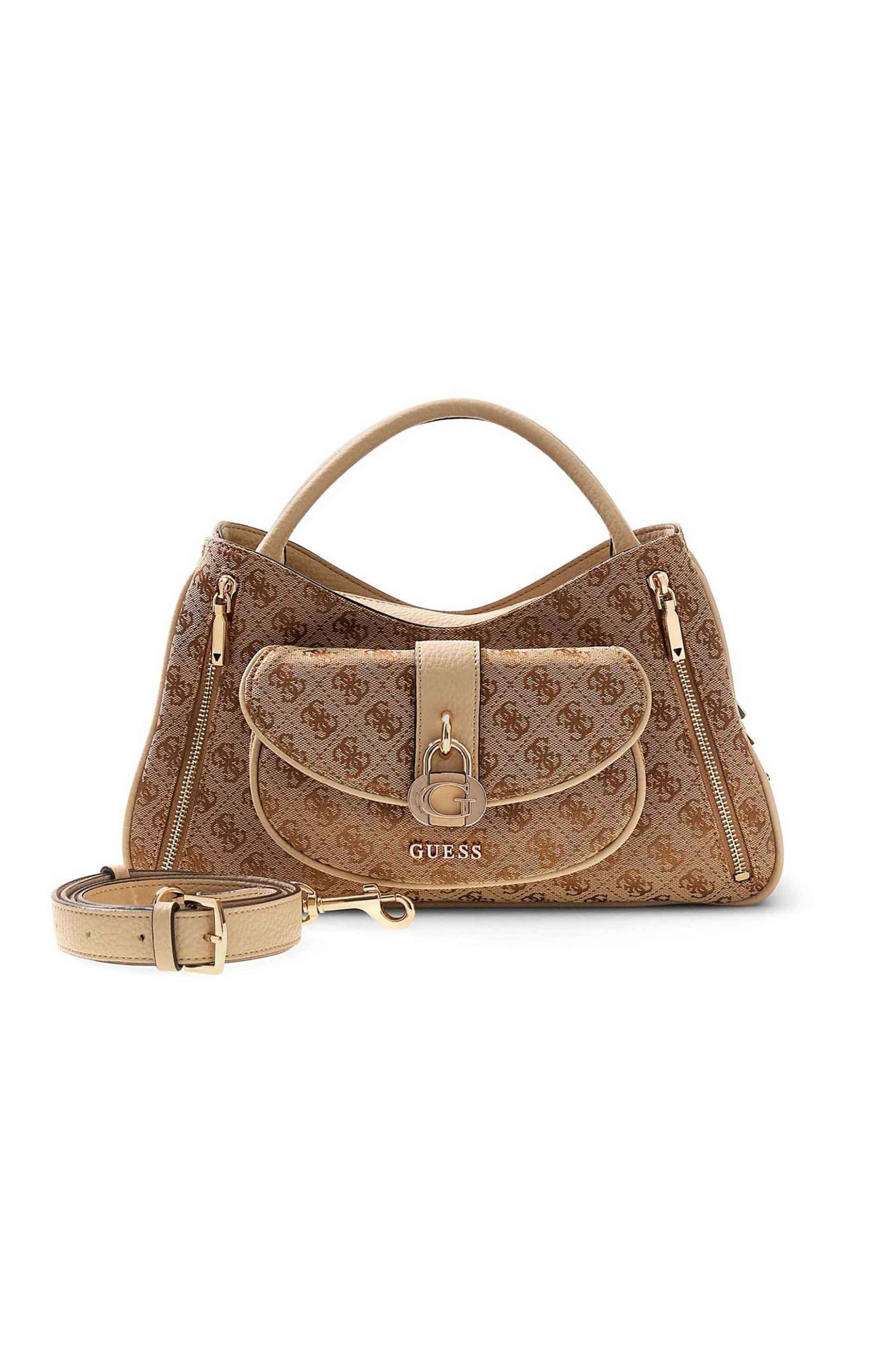 Guess γυναικεία τσάντα χειρός "Jessa" - HWJG8362060 Καφέ Latte