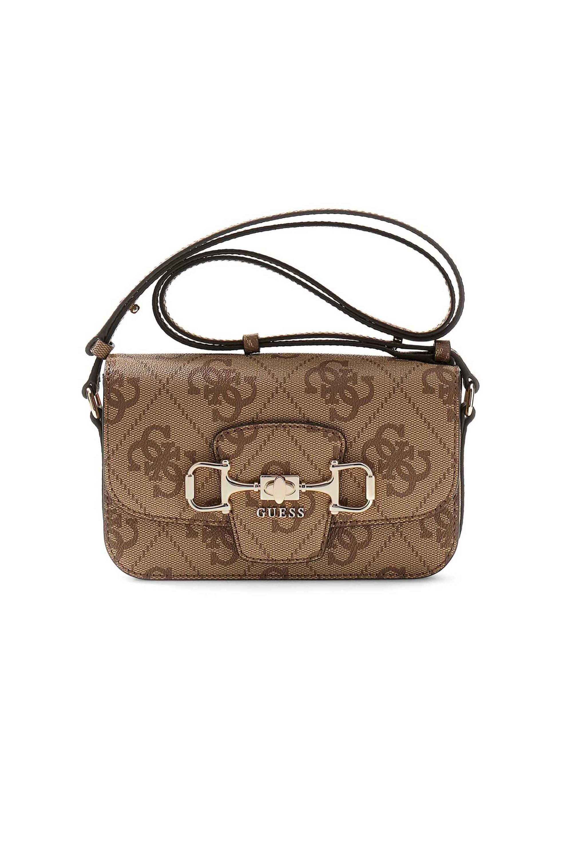 Guess γυναικεία τσάντα crossbody "Janie" - HWOS9924210 Καφέ Latte
