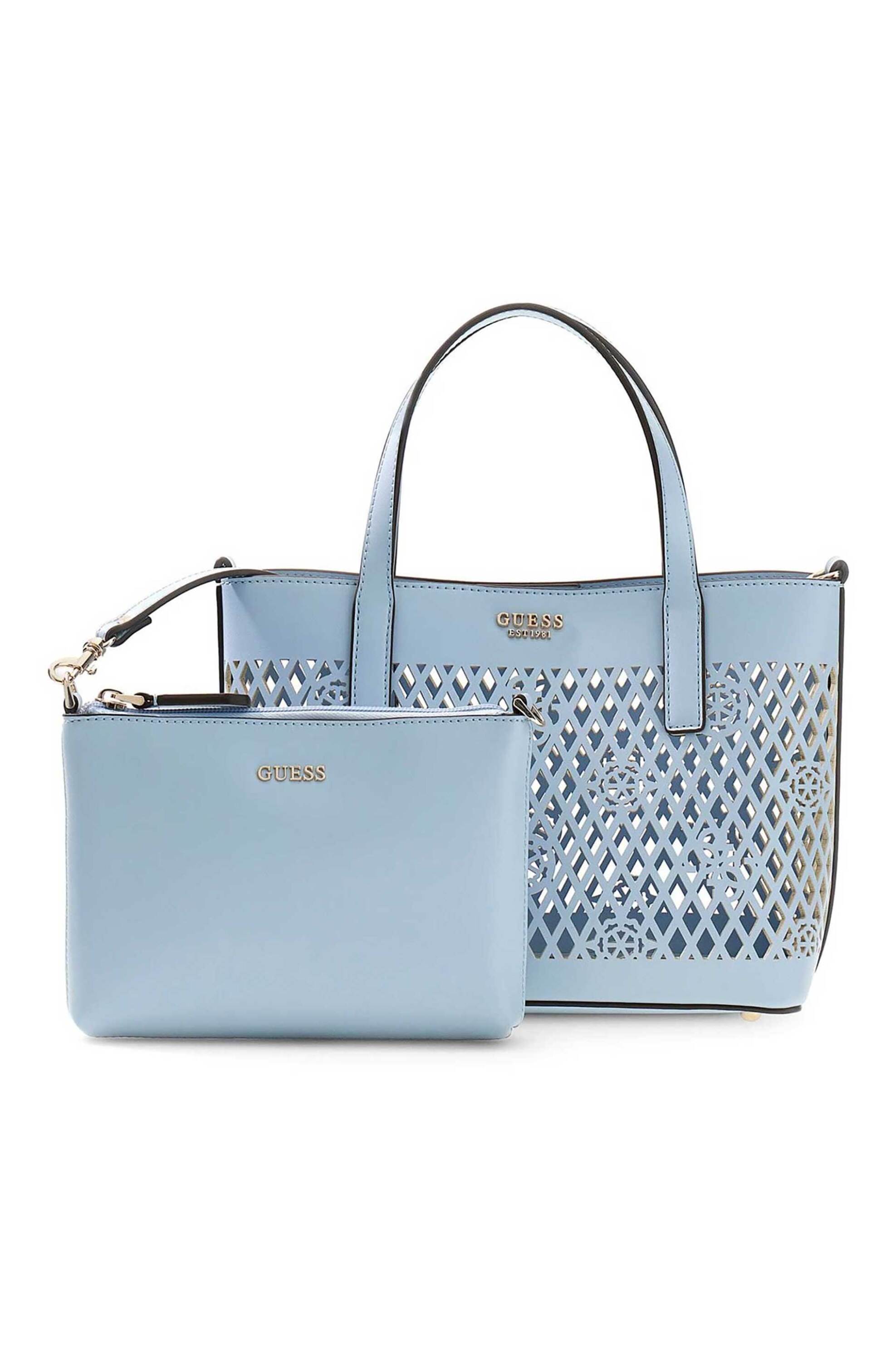 Guess γυναικεία τσάντα tote 2 in 1 "Letty Mini" - HWPG9911750 Μπλε Ανοιχτό