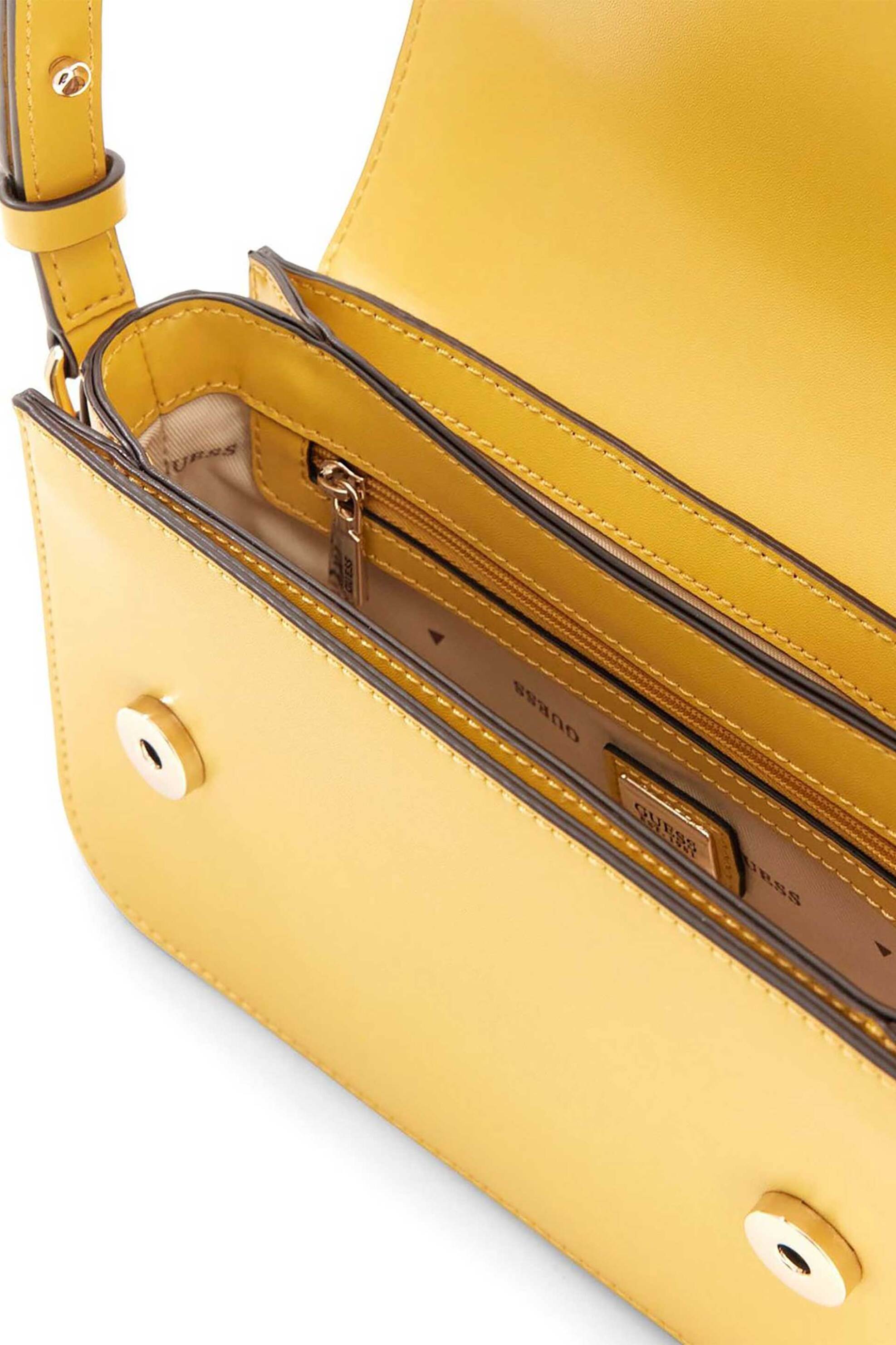 GUESS Guess γυναικεία τσάντα crossbody "Janie" - HWVG9910210 Μουσταρδί - 3