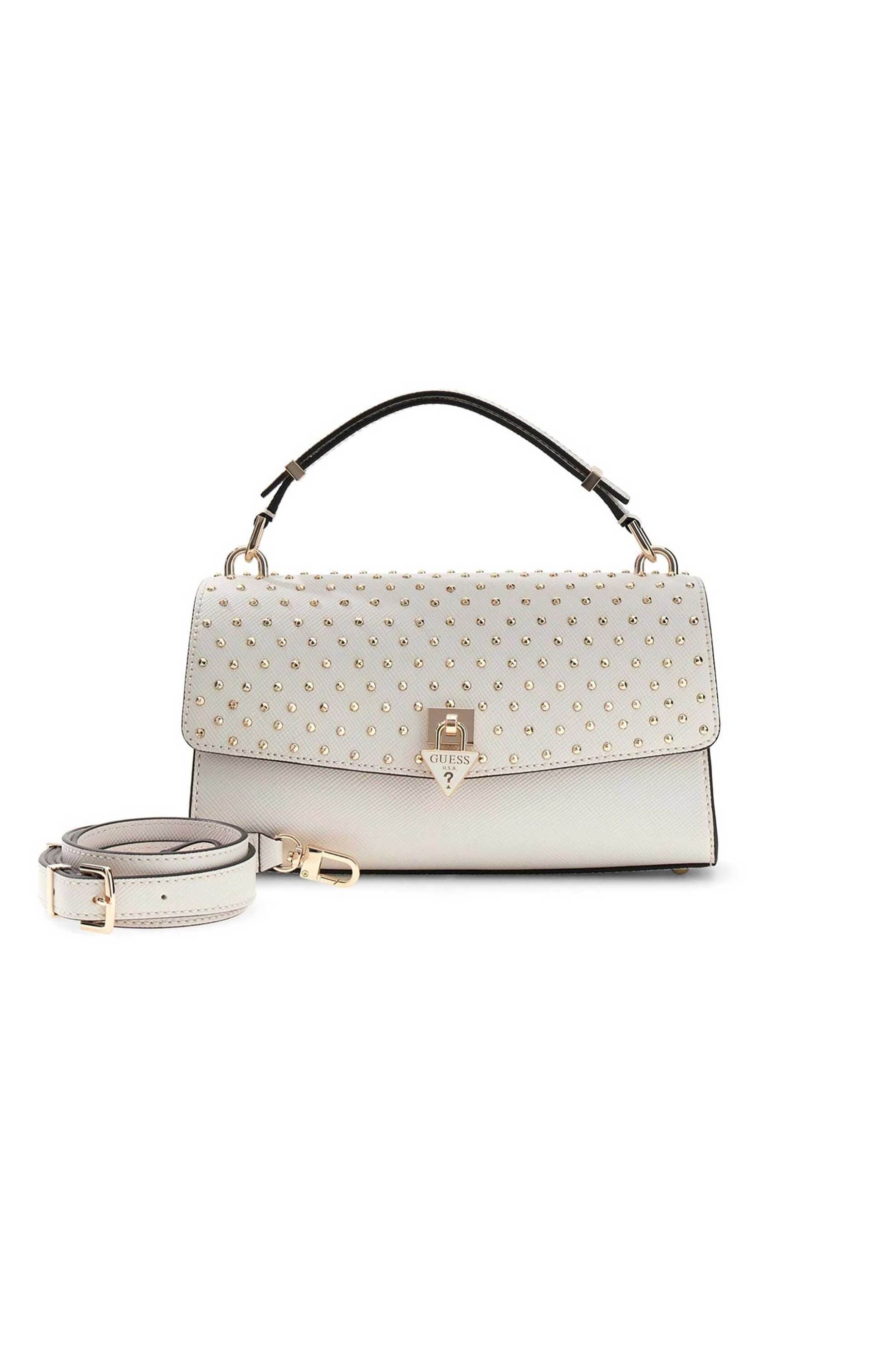 Guess γυναικεία τσάντα clutch "Patsie" - HWZE9919200 Εκρού