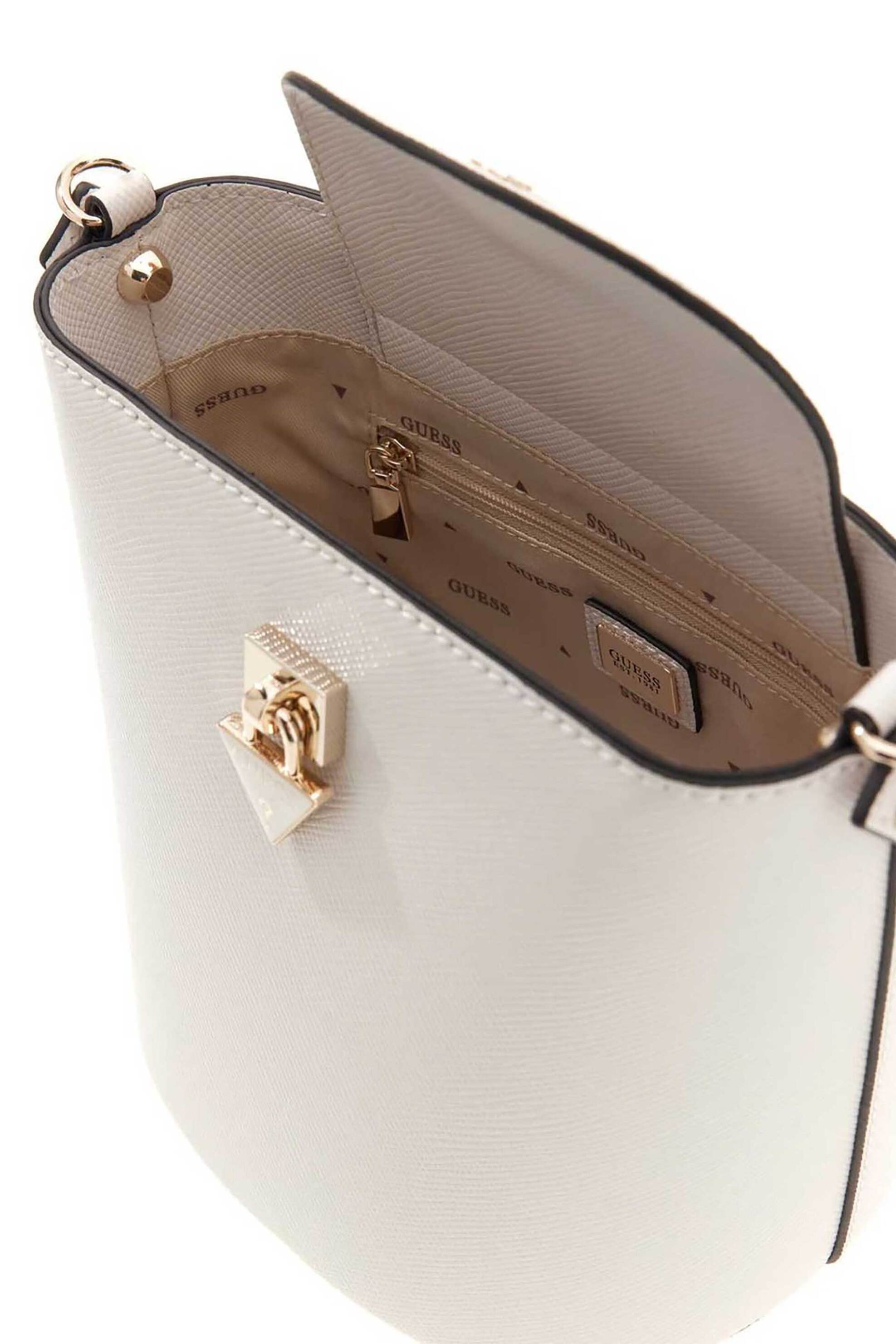 Guess γυναικεία τσάντα bucket "Patsie" - HWZG9919030 Εκρού φωτογραφία