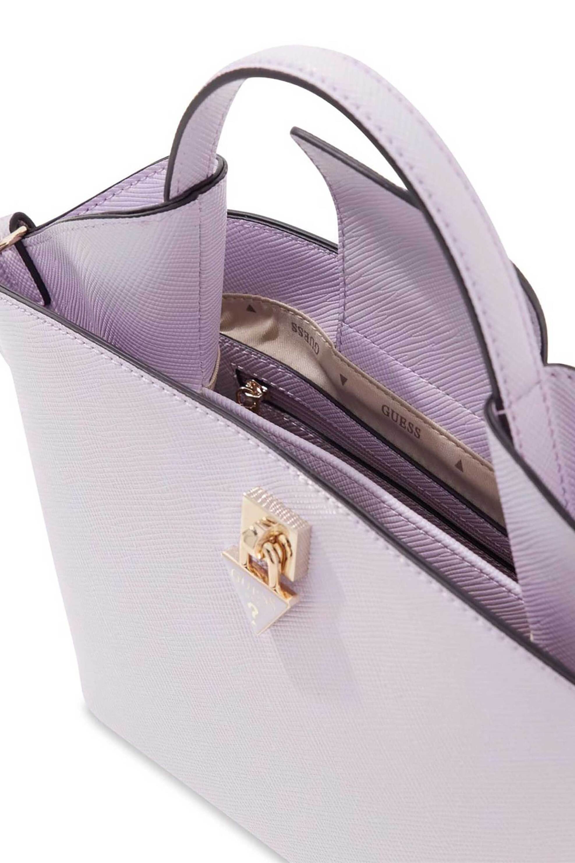 GUESS Guess γυναικεία τσάντα tote "Patsie Mini" - HWZG9919750 Λιλά - 3