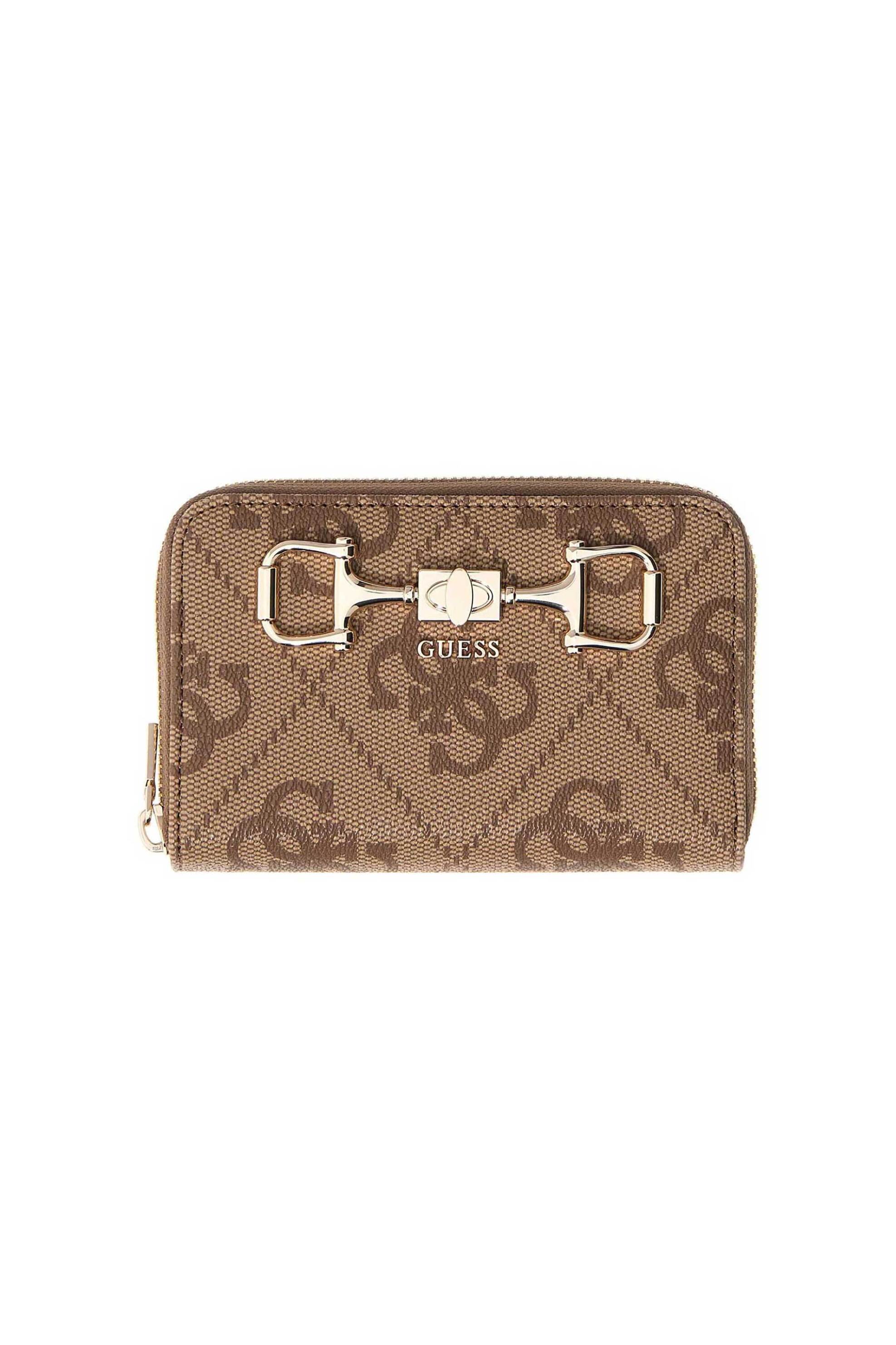 Guess γυναικείο πορτοφόλι "Janie Medium" - SWOS9924140 Καφέ Latte