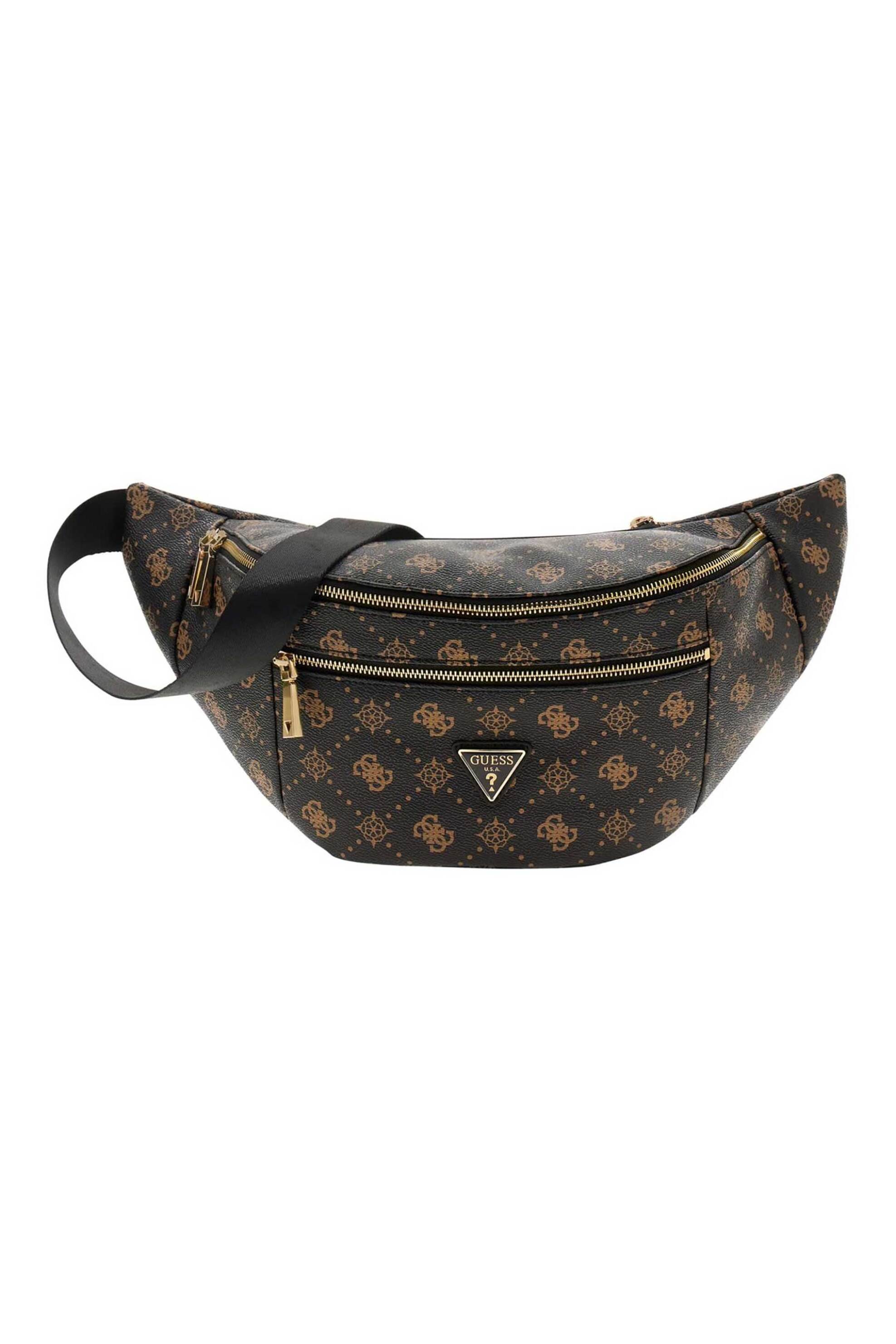 Guess γυναικεία τσάντα μέσης/crossbody "Silia" - TWGP9890080 Καφέ Σκούρο