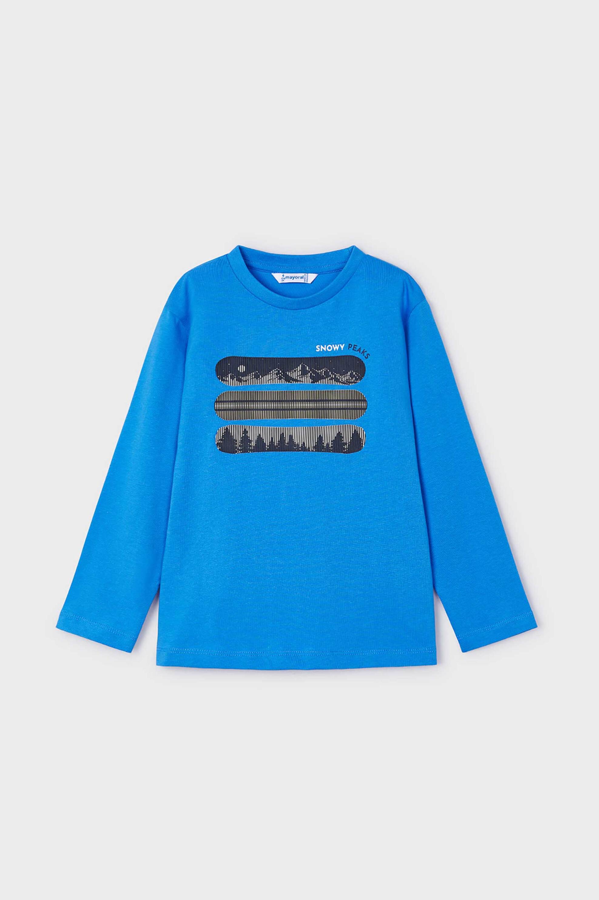 Mayoral παιδική μπλούζα με print - 4055 Μπλε φωτογραφία
