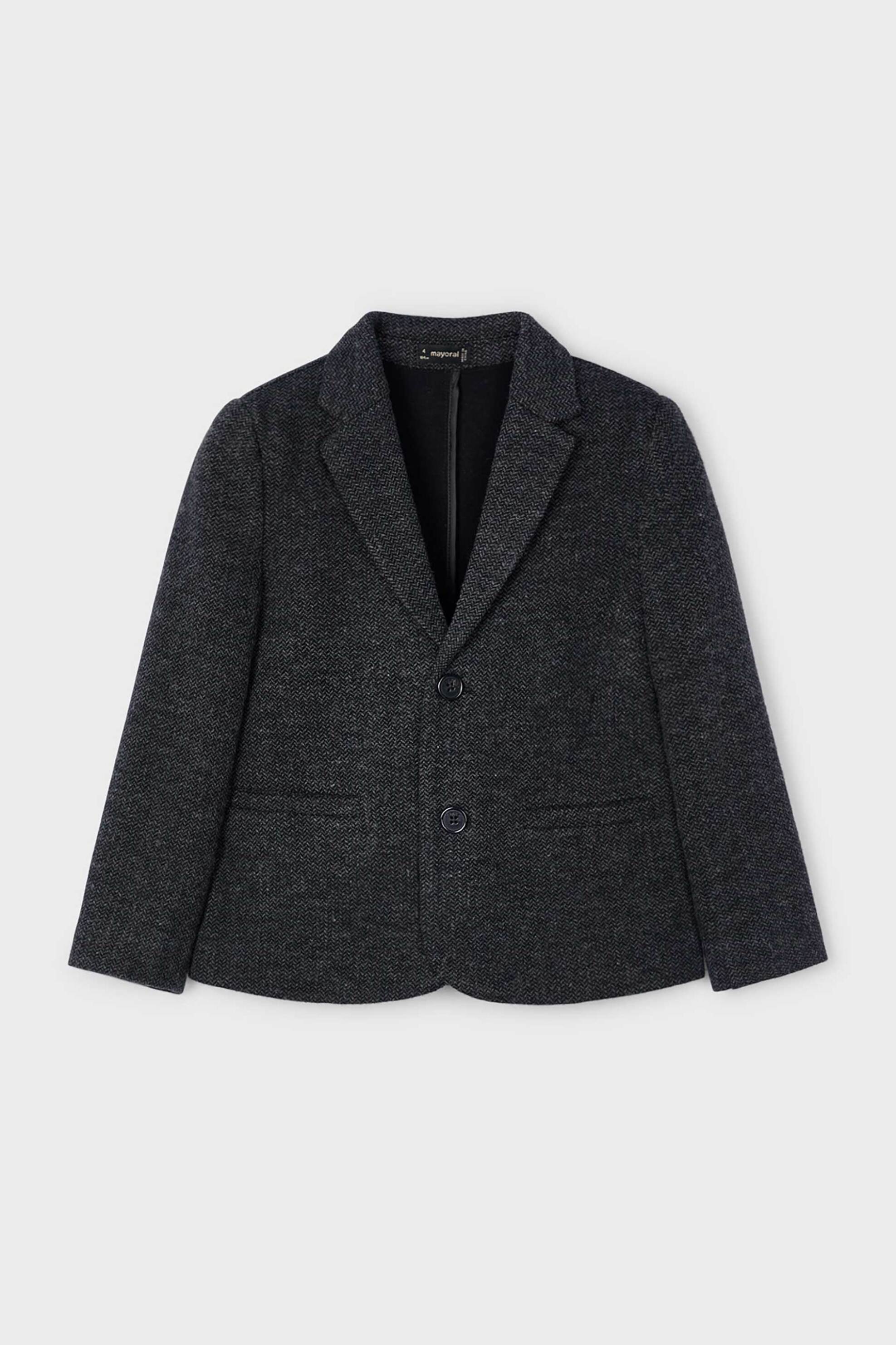 Mayoral παιδικό σακάκι ψαροκόκκαλο - 4460 Μαύρο