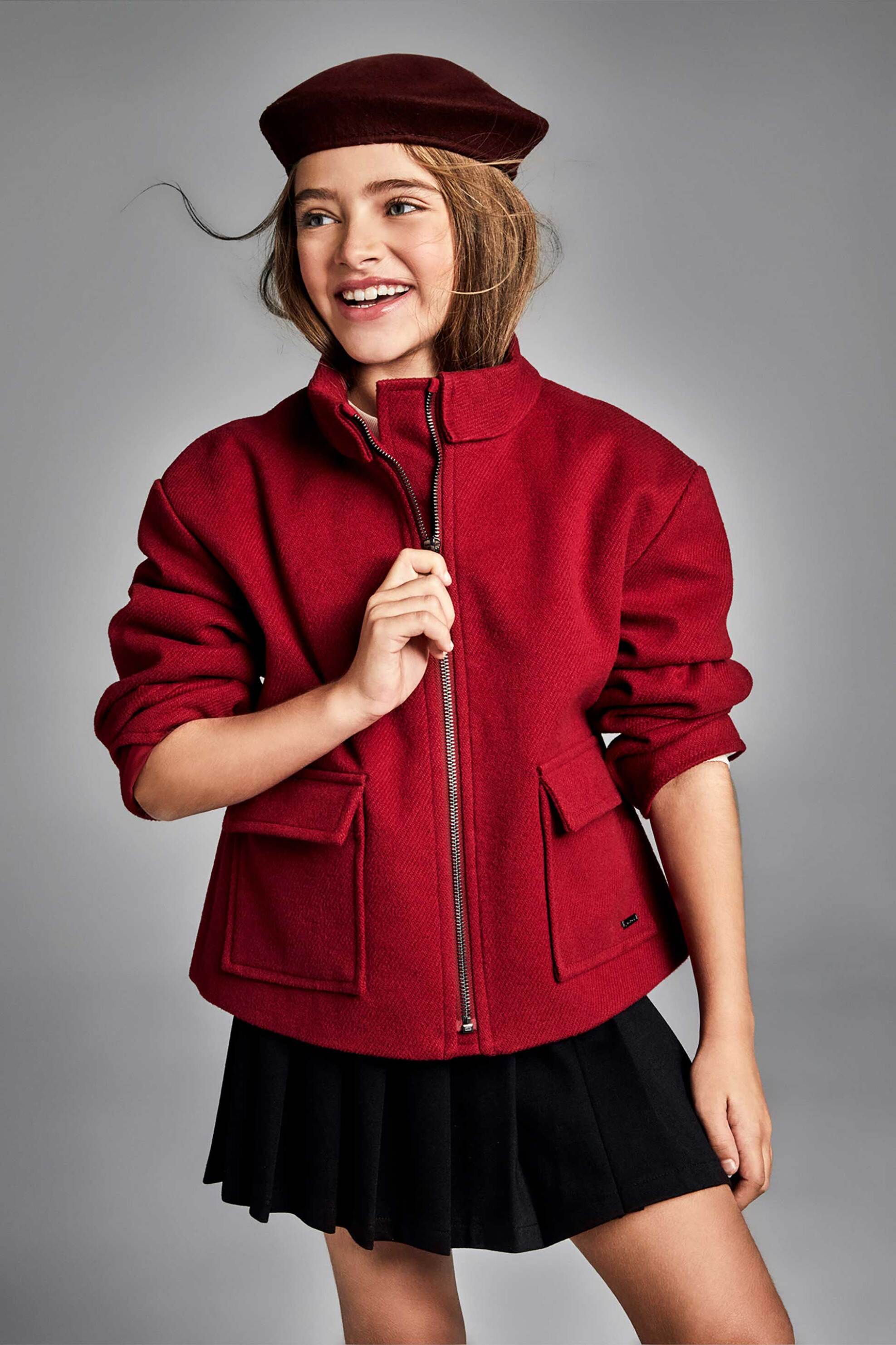 Mayoral παιδική φούστα πλισέ με τρούκς - 7974 Μαύρο