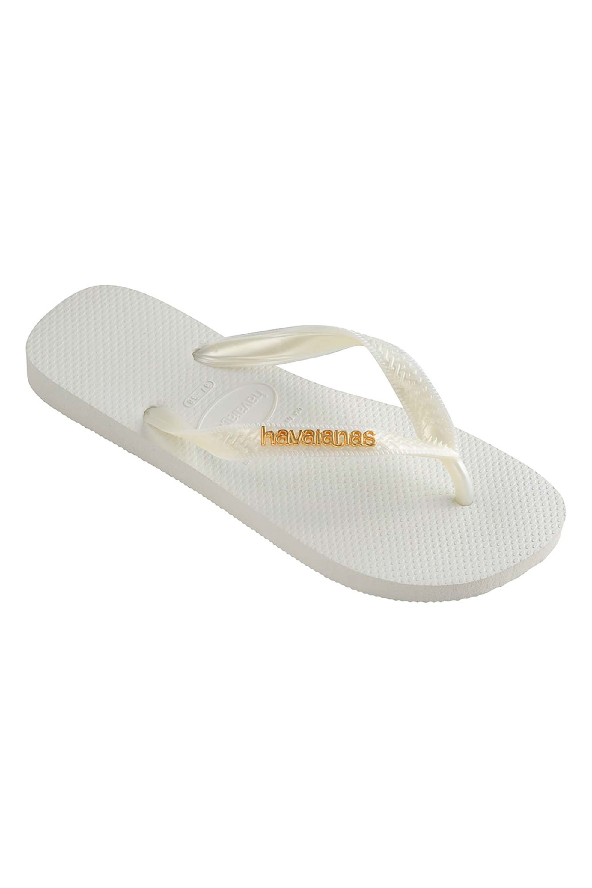 Havaianas Γυναικείες Σαγιονάρες Logo Metallic - 4127244 Λευκό