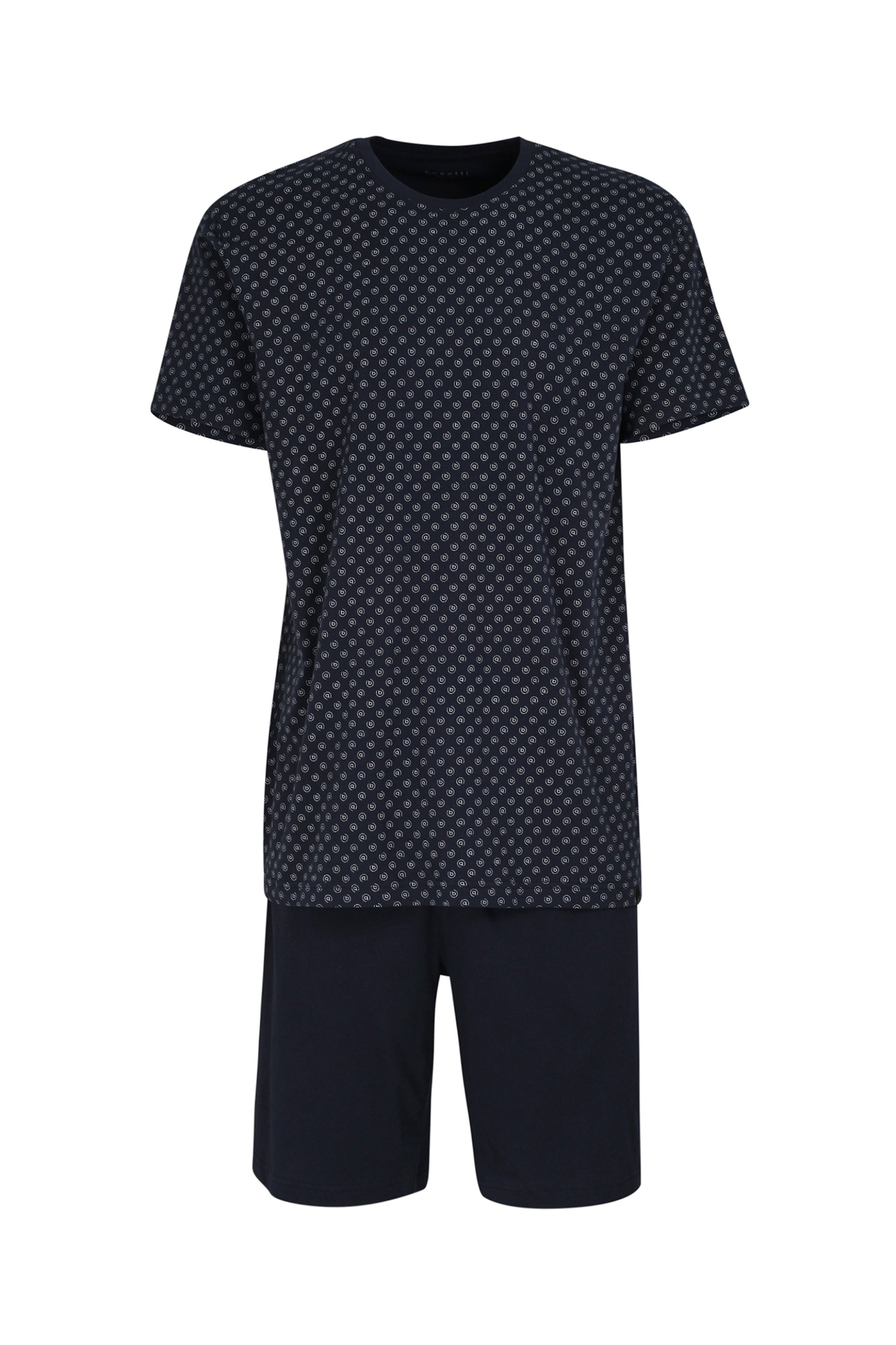 BUGATTI Bugatti ανδρική πιτζάμα με all-over print - 56091-48/58 Μπλε Σκούρο