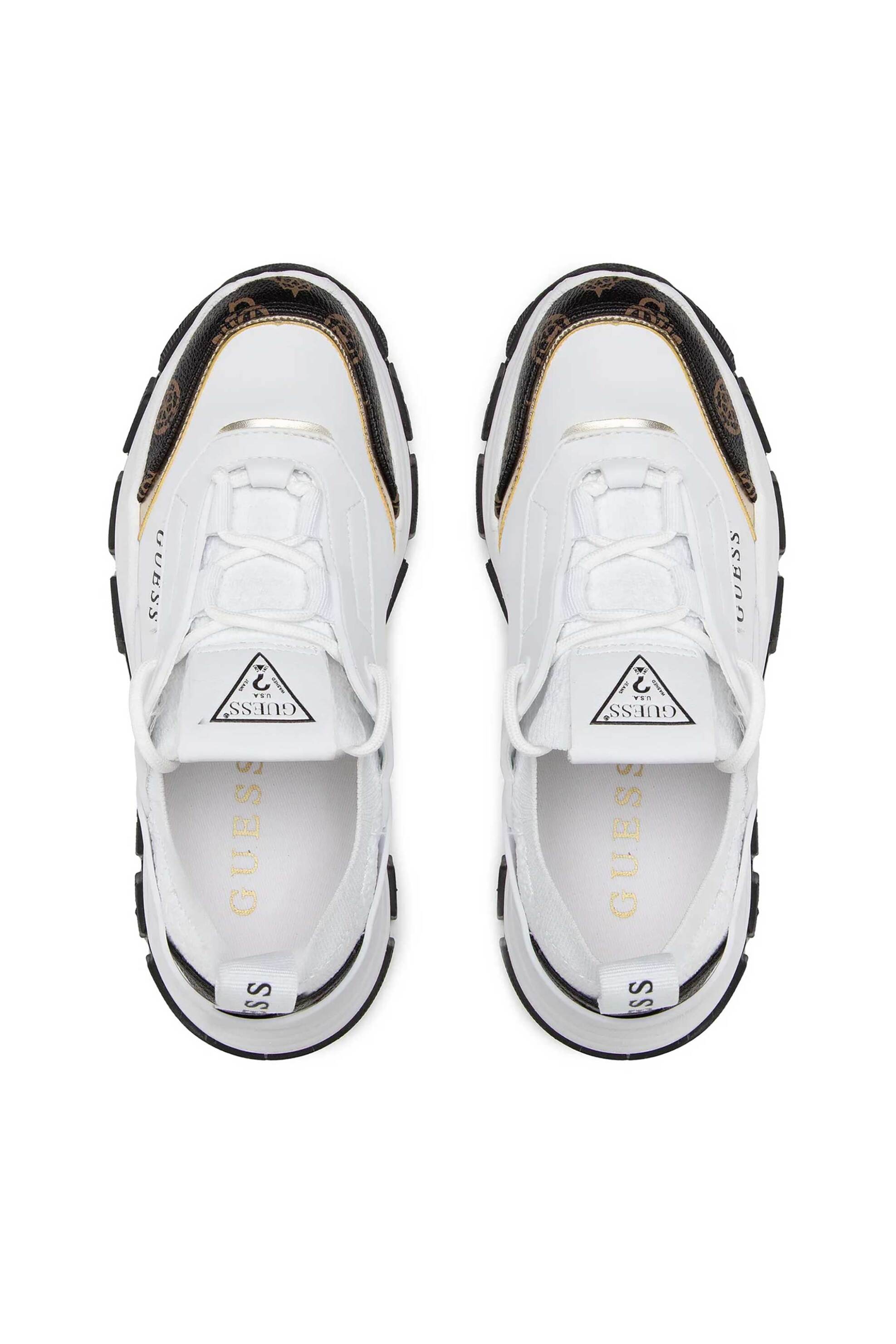 Guess γυναικεία sneakers μονόχρωμα με ανάγλυφο λογότυπο "Braydin" - FL8BYDSMF12 Λευκό φωτογραφία