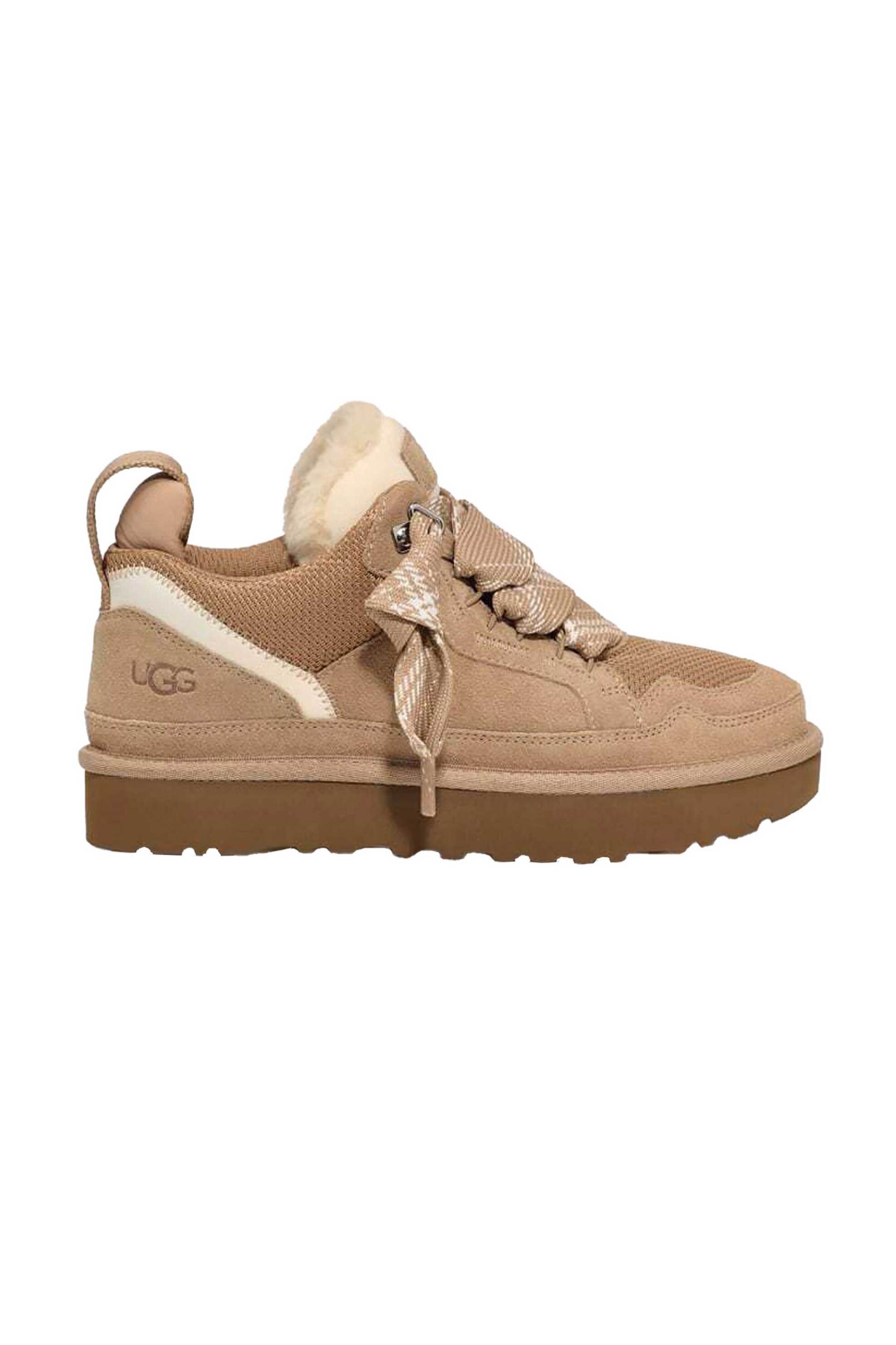 UGG Ugg γυναικεία sneaker με καρό κορδόνια "Lowmel" - 1144032 Μπεζ
