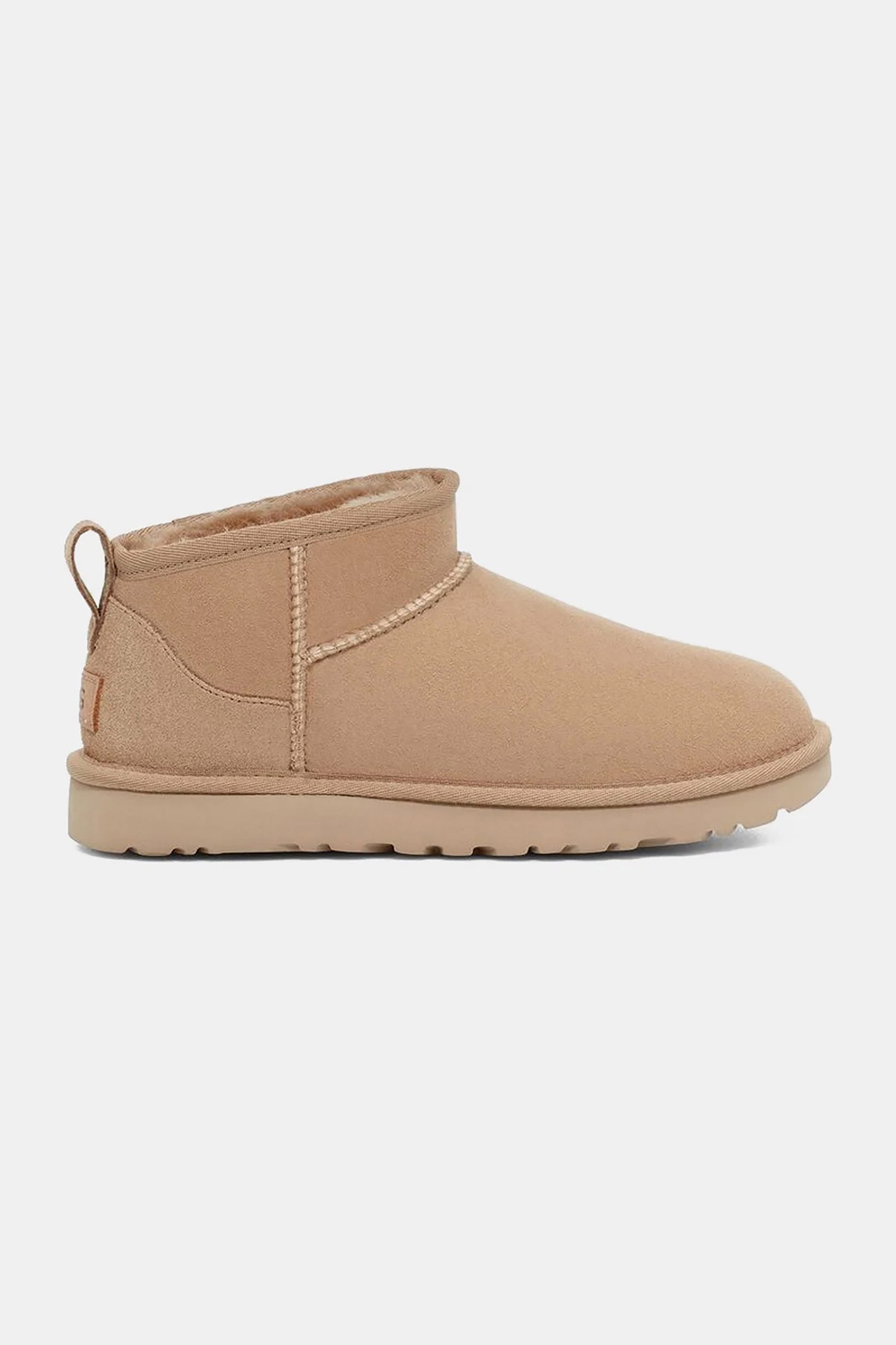 Ugg γυναικεία μποτάκια μονόχρωμα με logo patch "Classic Ultra Mini" - 1116109 Μπεζ