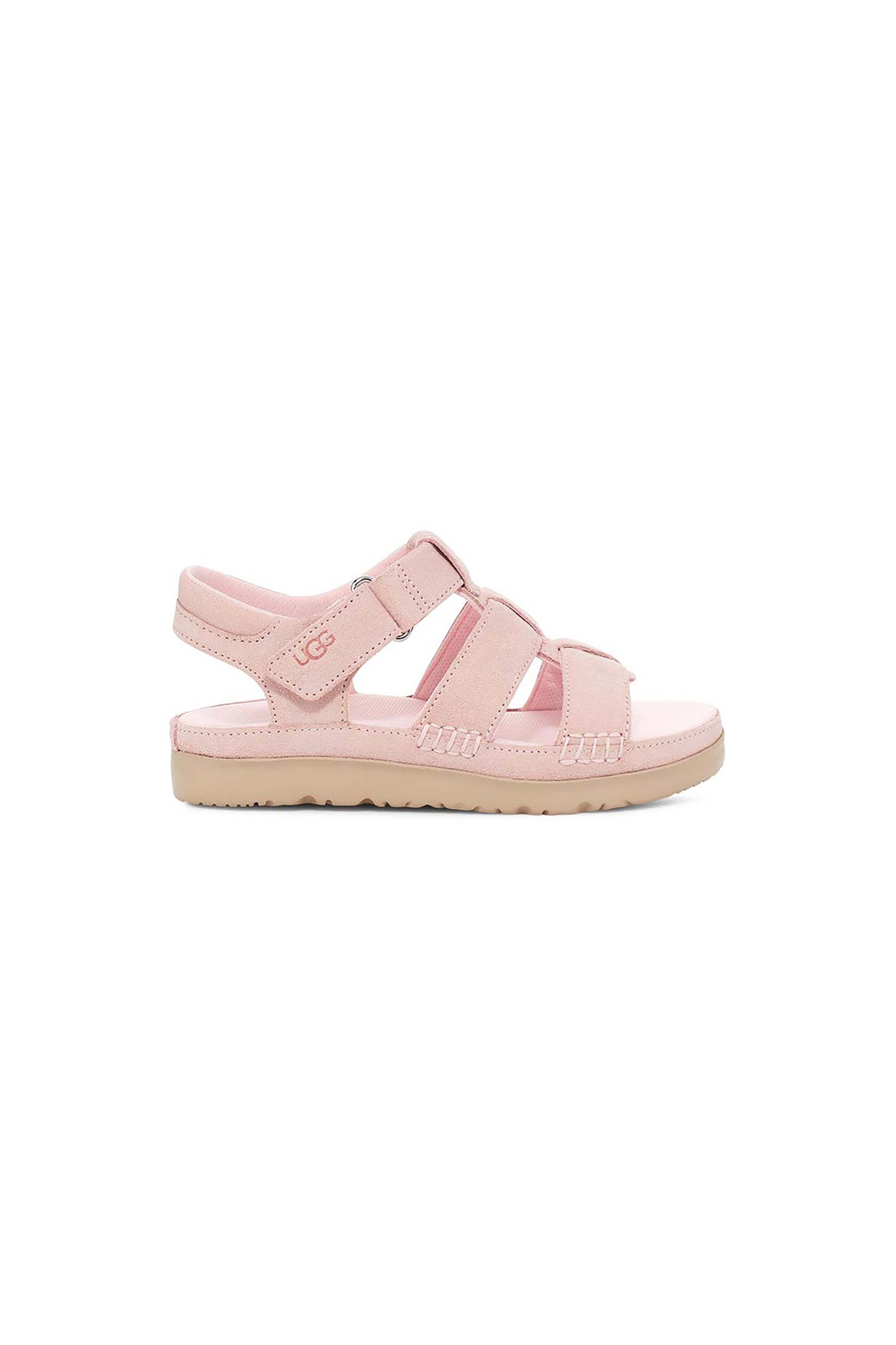 UGG Ugg παιδικά πέδιλα suede "Goldenstar Strap" - 1136544K Ροζ