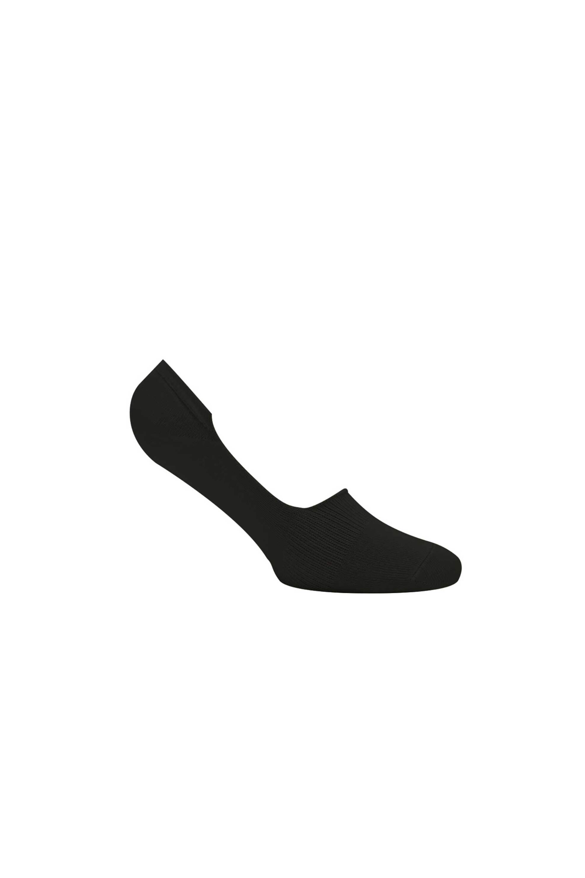 Walk γυναικείες αόρατες κοντές κάλτσες με σιλικόνη στην φτέρνα μoνόχρωμες - W732 Μαύρο