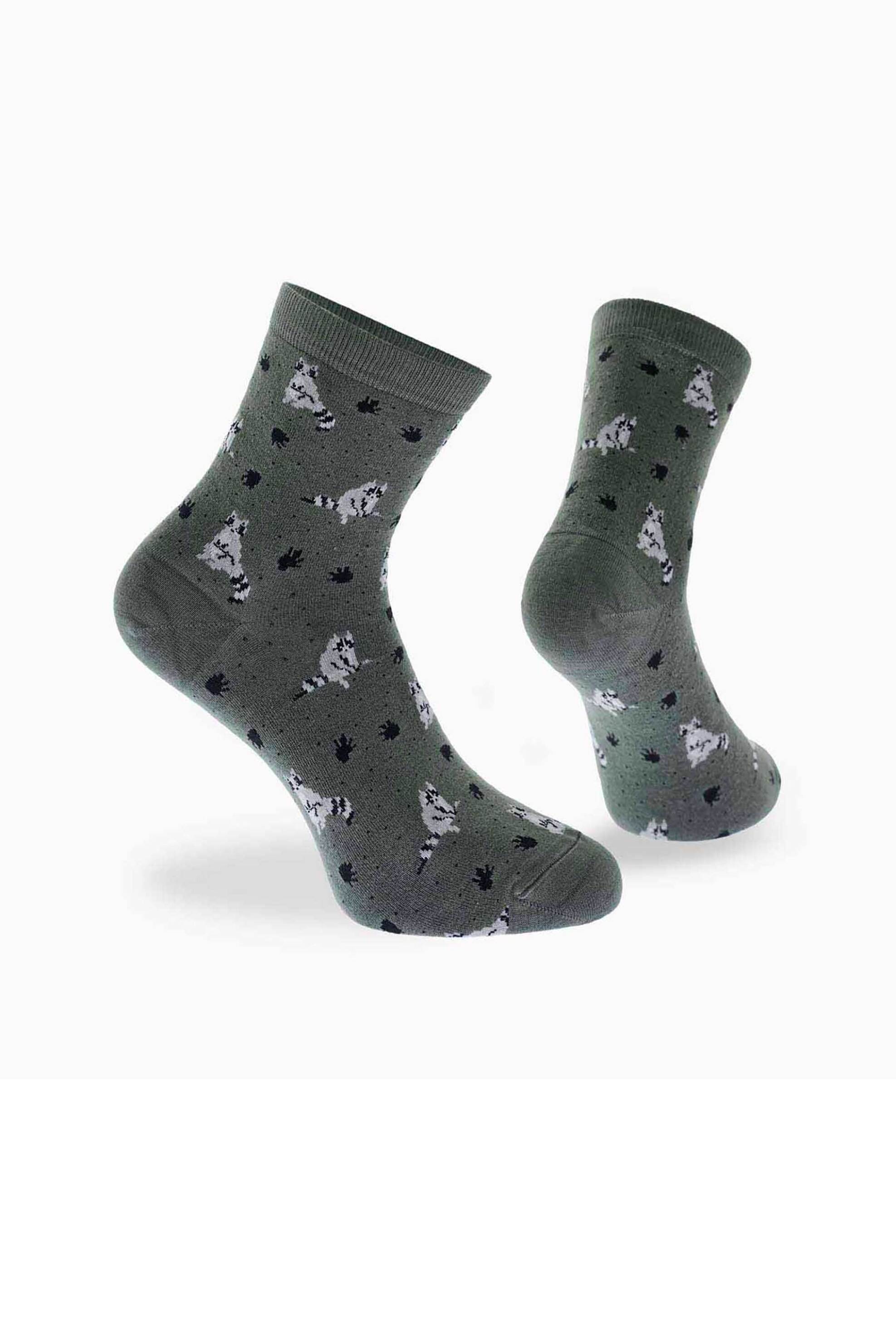Walk γυναικείες μακριές κάλτσες με all-over print - W333-27 Χακί