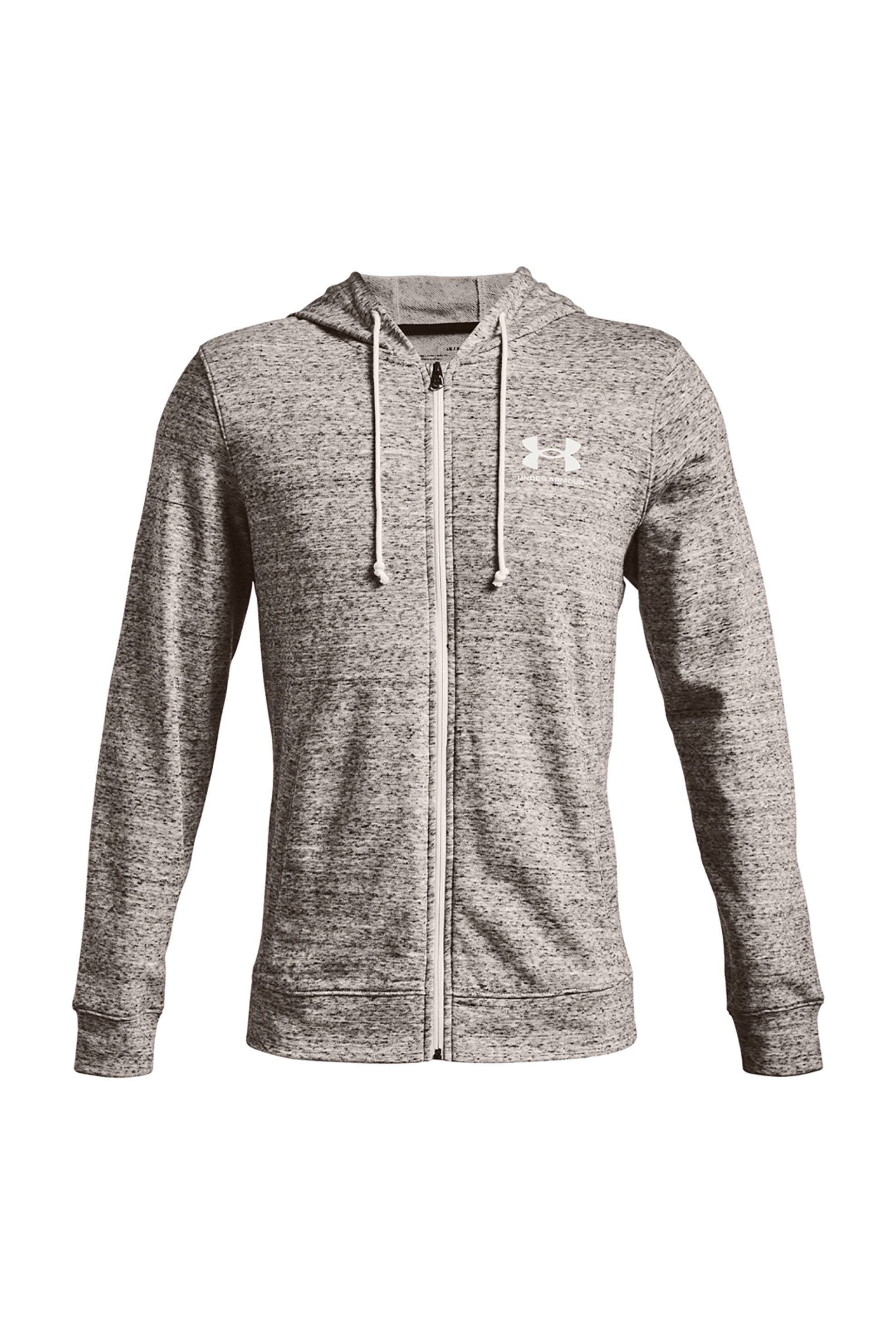 UNDER ARMOUR Under Armour ανδρική ζακέτα φούτερ με κουκούλα και logo print "Rival Terry LC FZ" - 1370409 Γκρι