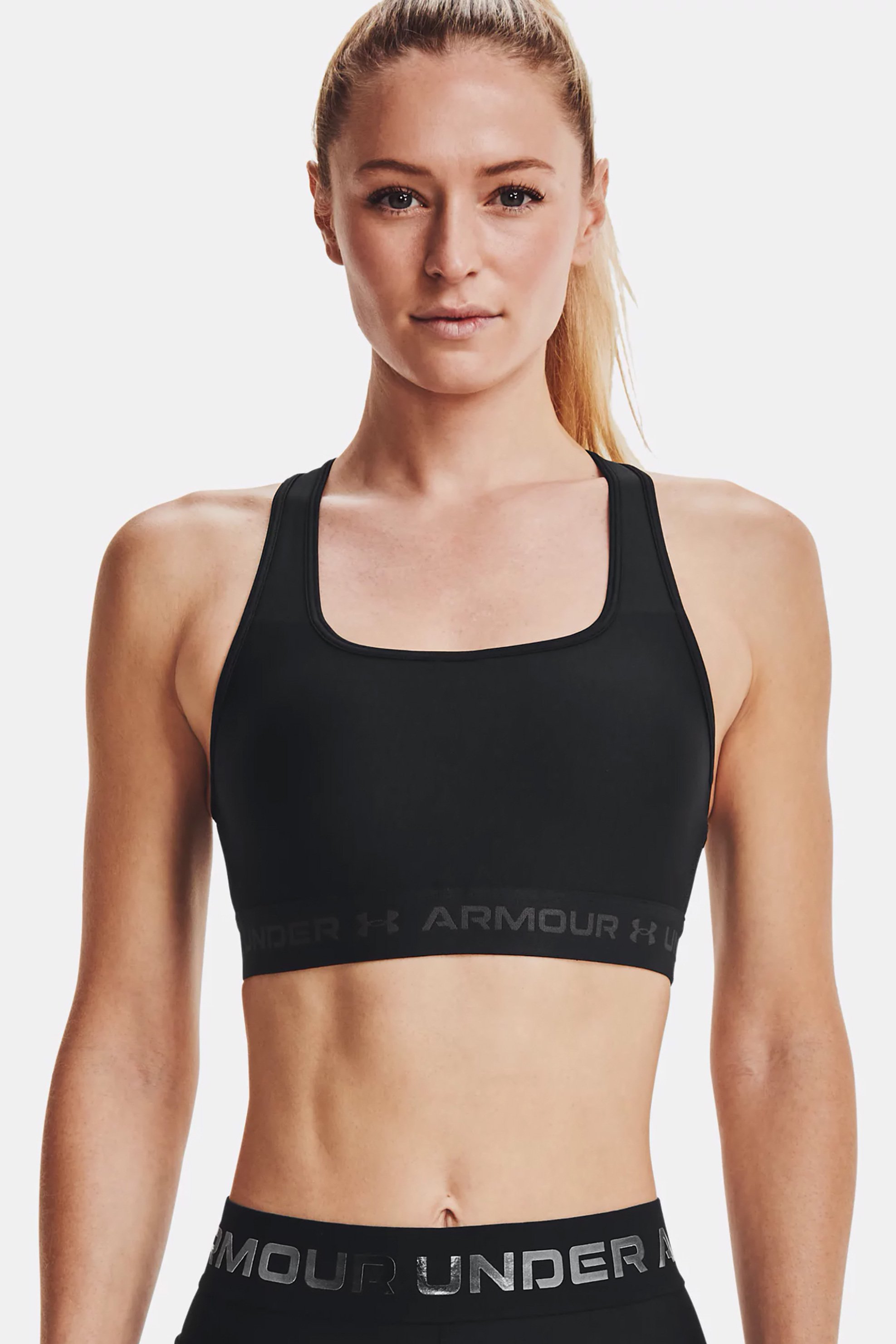 Under Armour γυναικείο αθλητικό μπουστάκι "Mid Crossback" - 1361034 Μαύρο