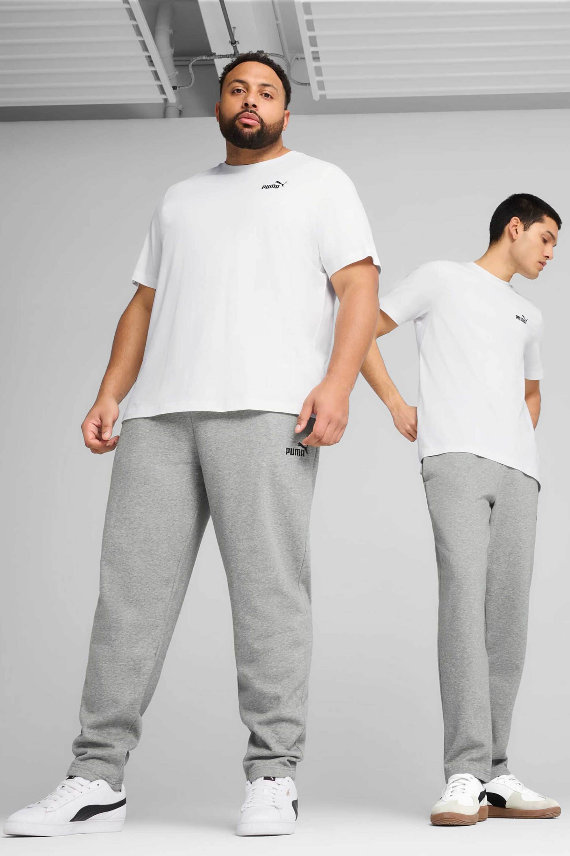 Puma ανδρικό παντελόνι φόρμας με λογότυπο Regular Fit "Essentials" - 682610 Γκρι