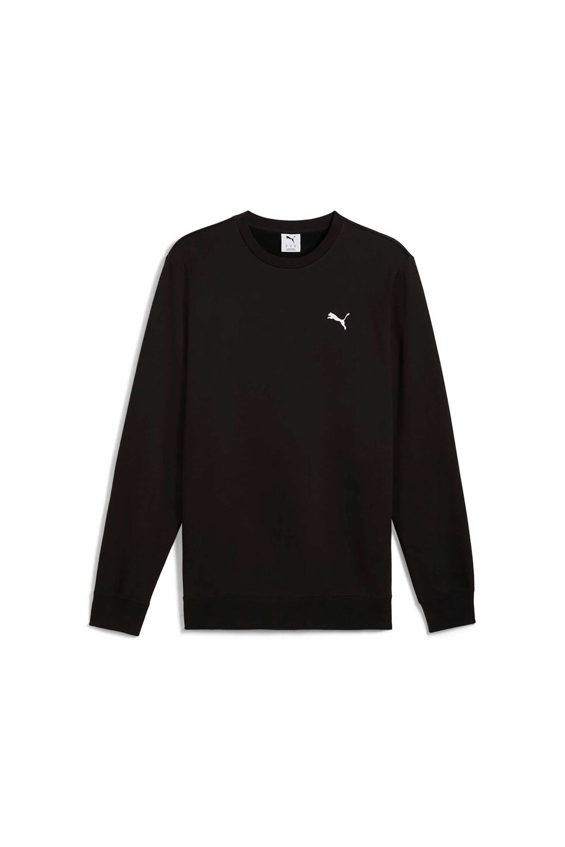 Puma Ανδρική Μπλούζα Φούτερ με Λογότυπο Regular Fit Essential - 682566 Μαύρο