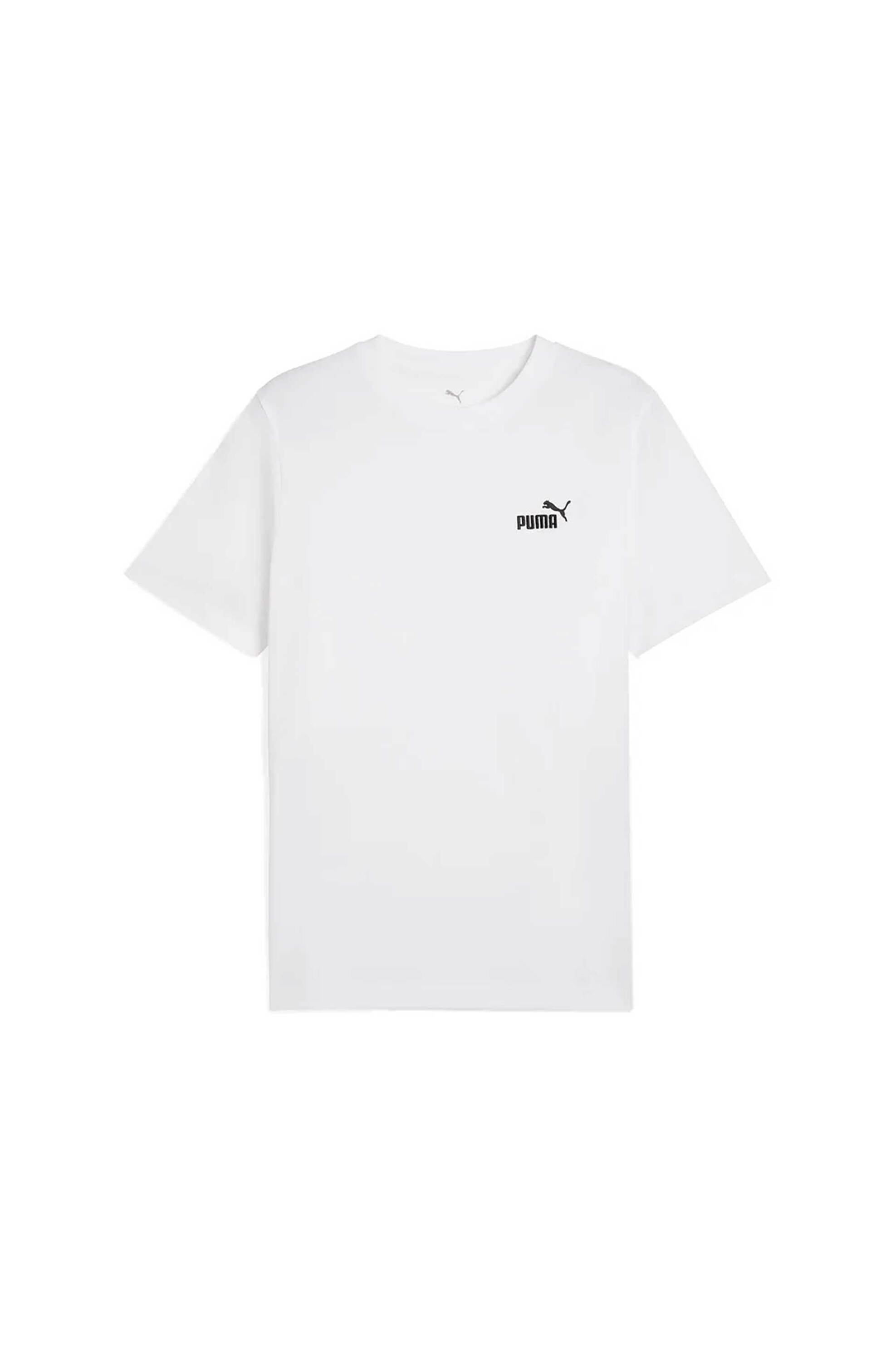 Puma Ανδρικό T-Shirt με Λογότυπο Regular Fit Essential - 682534 Λευκό