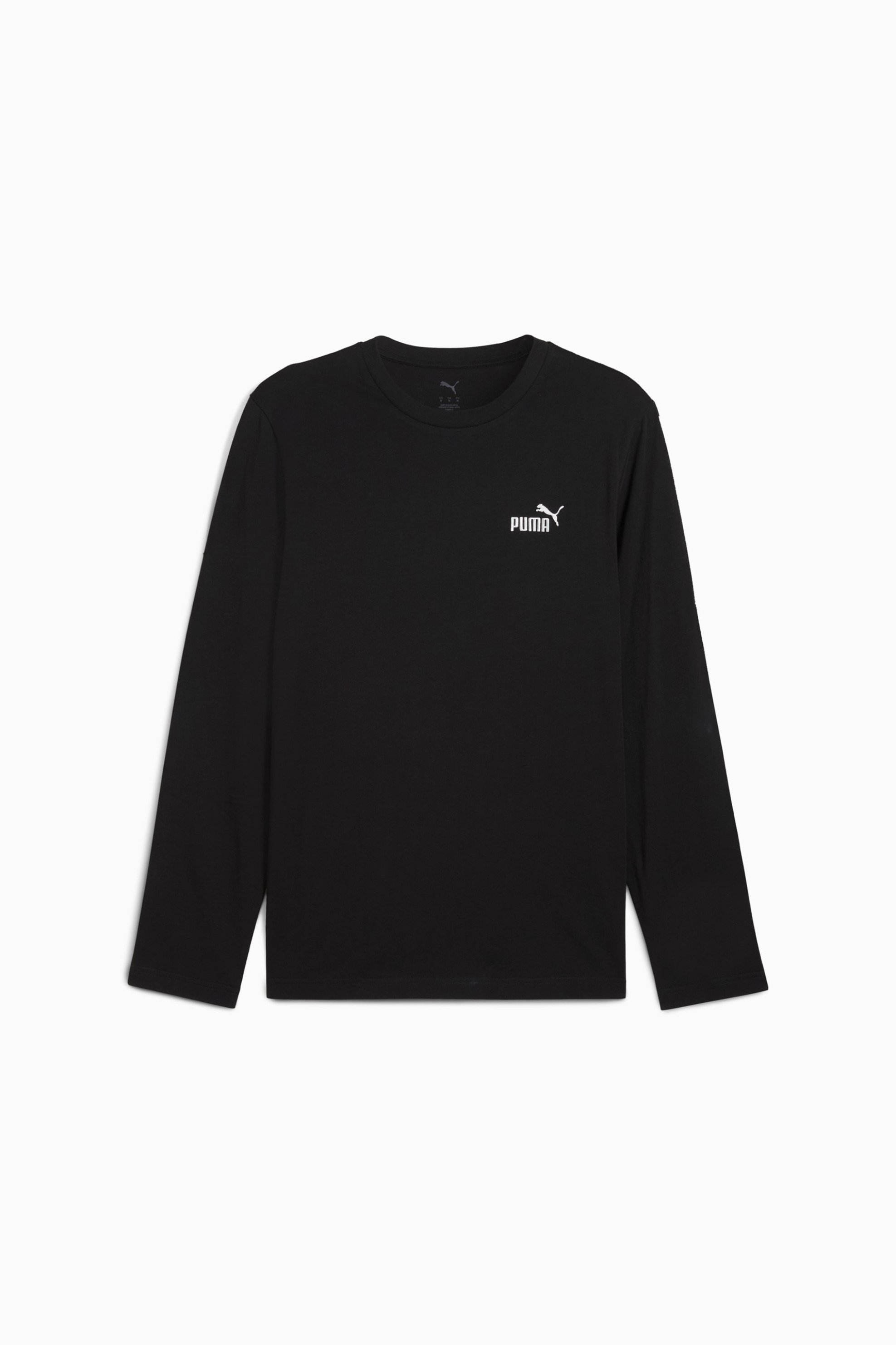 Puma Ανδρική Μακρυμάνικη Μπλούζα με Λογότυπο Regular Fit Essential - 682546 Μαύρο