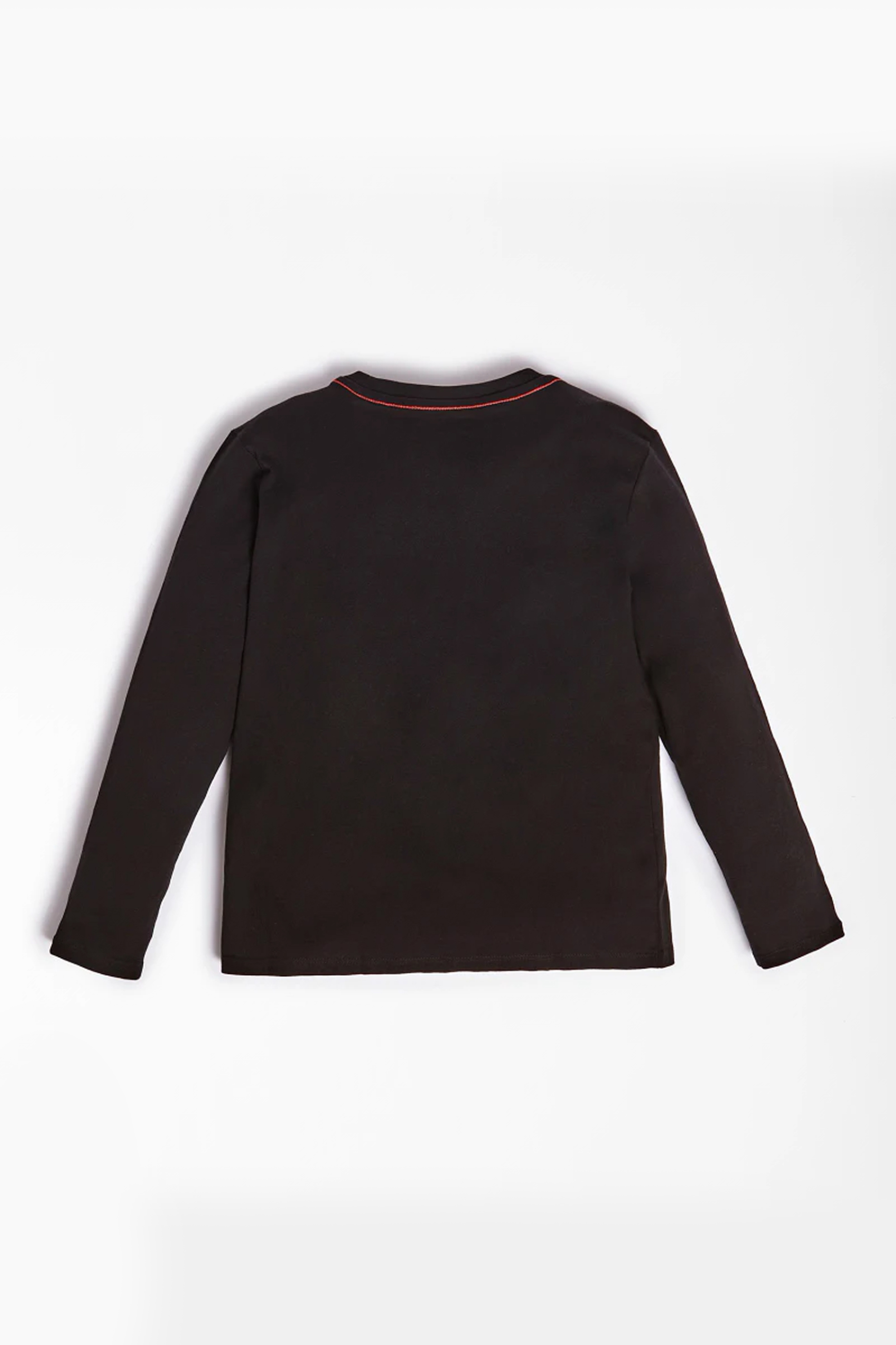 Guess παιδική μπλούζα βαμβακερή με logo print και μακρύ μανίκι (8-16 ετών) - L84I29K8HM0 Μαύρο φωτογραφία