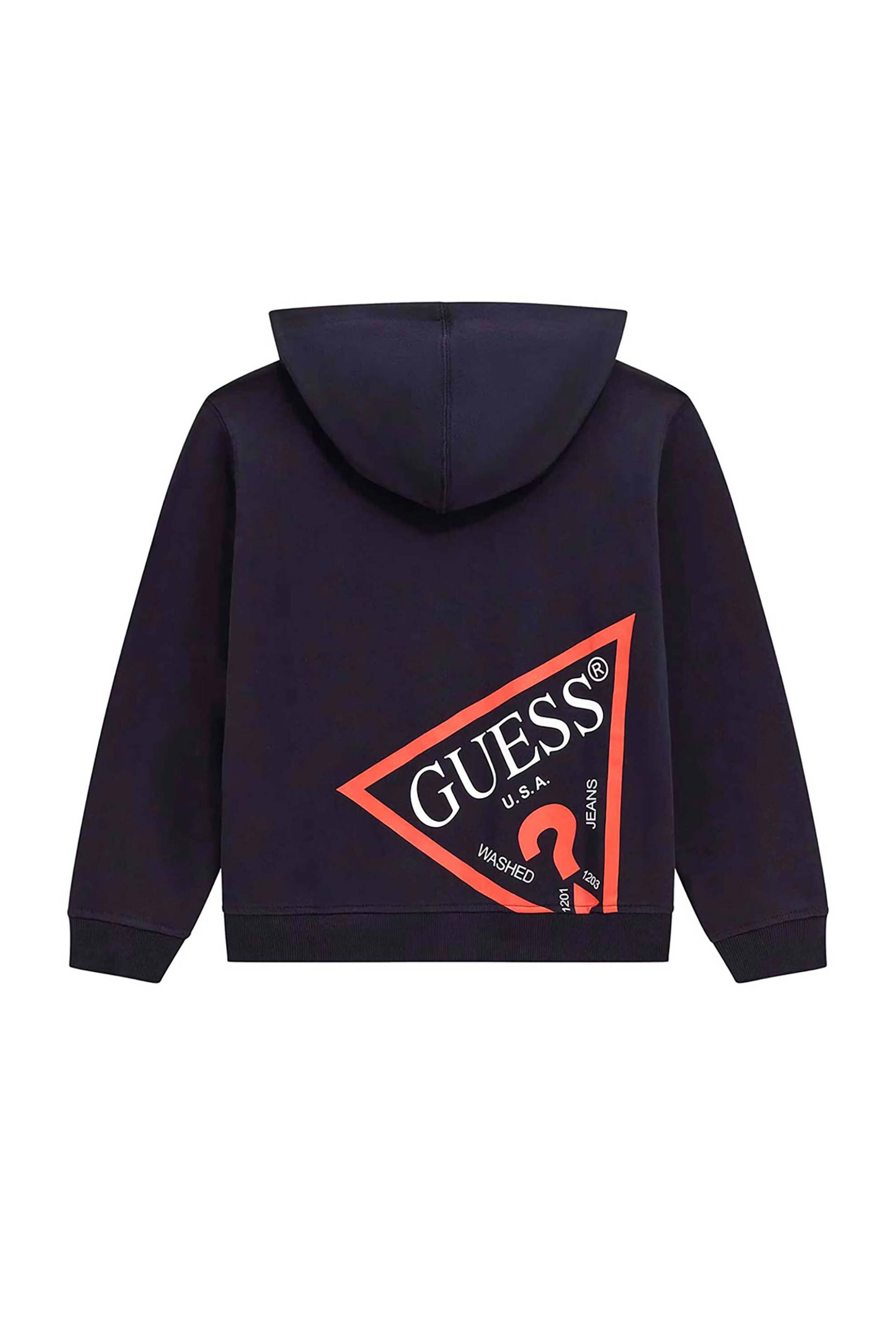 Guess Παιδική Ζακέτα Φούτερ με Logo Print - L4Rq22Kaug0 Μπλε Σκούρο