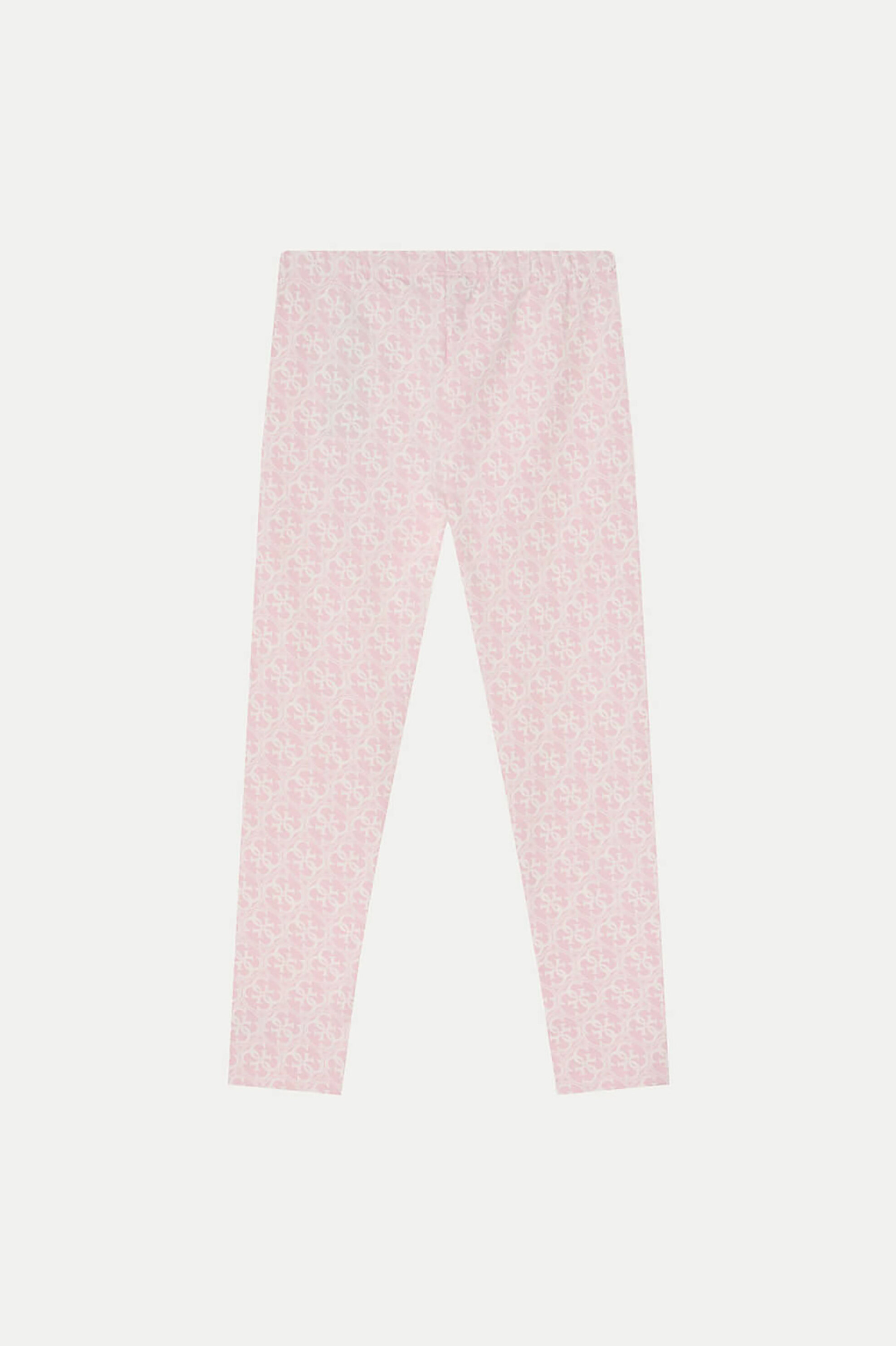 Guess παιδικό κολάν με all-over logo print και λογότυπο με στρας Skinny Fit - K5RB01J1314 Ροζ φωτογραφία