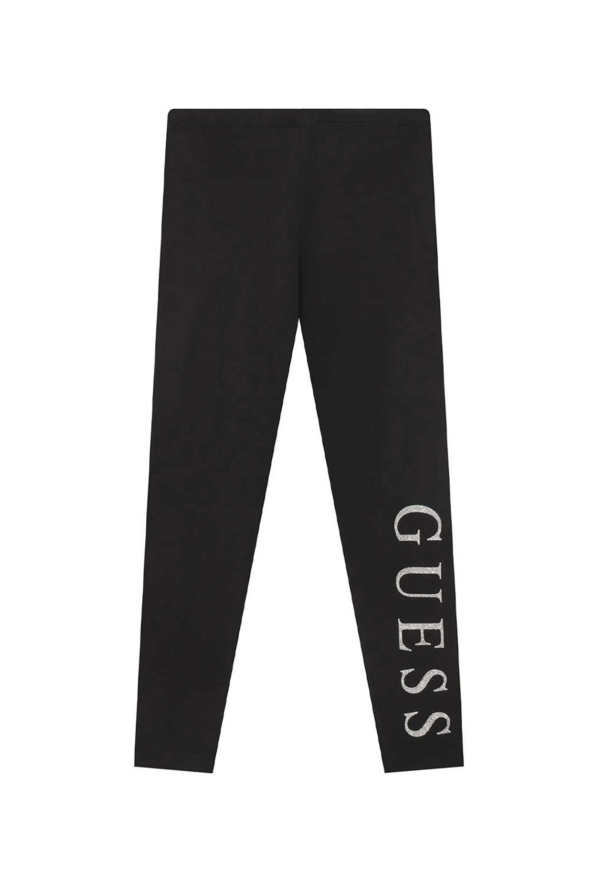 Guess παιδικό κολάν με ελαστική μέση και letter logo print στο πλάι - J93B11J1314 Μαύρο