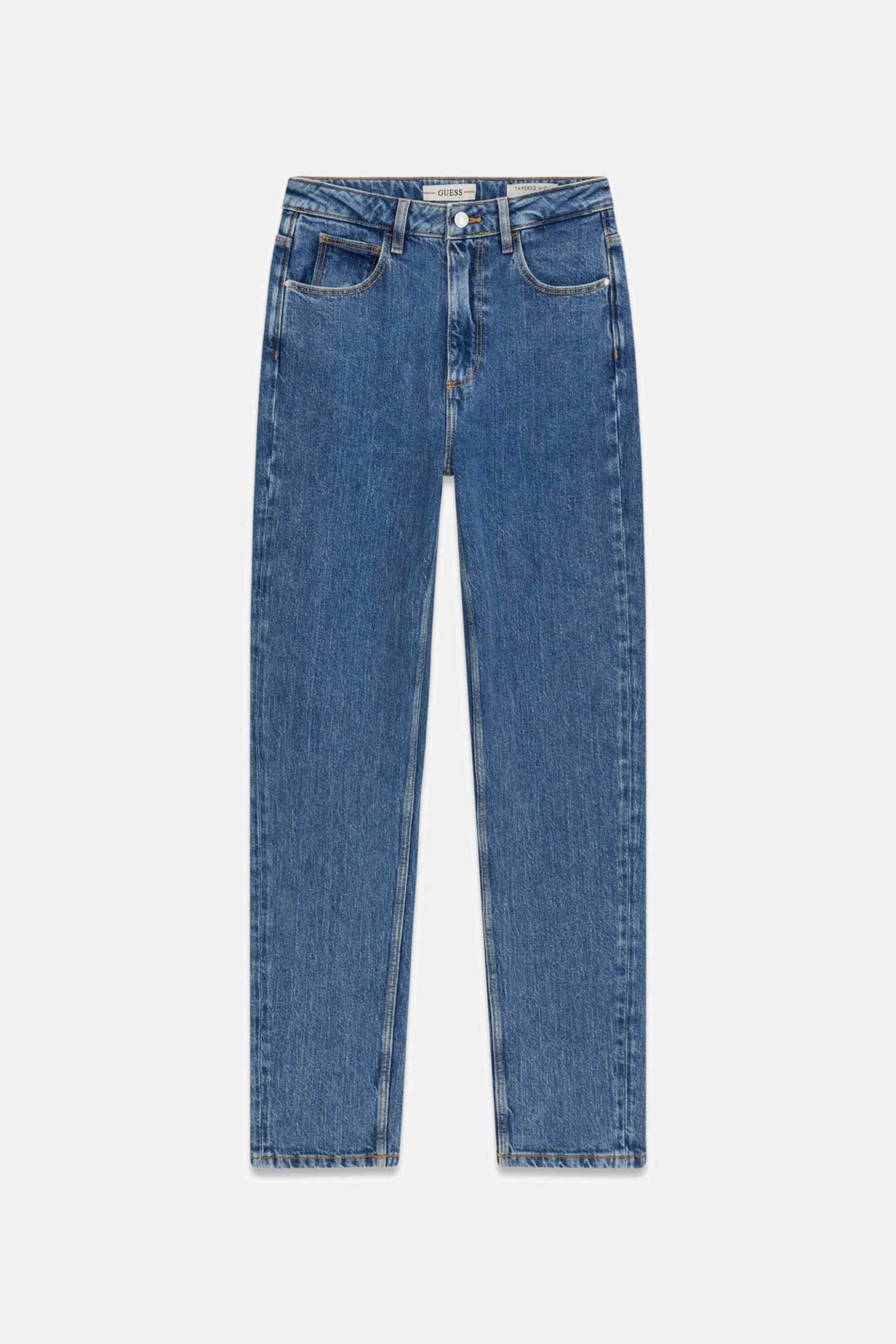 GUESS Guess γυναικείο τζιν παντελόνι πεντάτσεπο Mom Fit - W2YA21D4NH5 Denim Blue - 4
