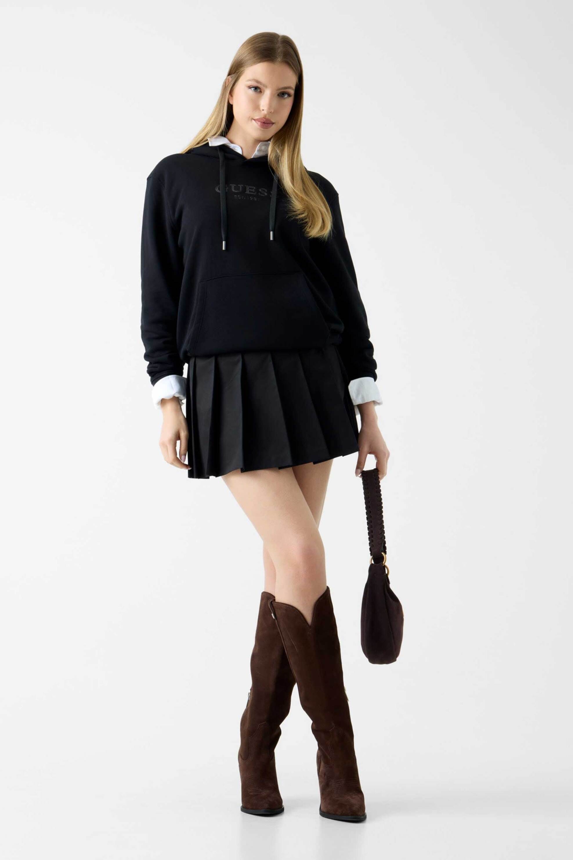 Guess γυναικεία mini φούστα πλισέ 